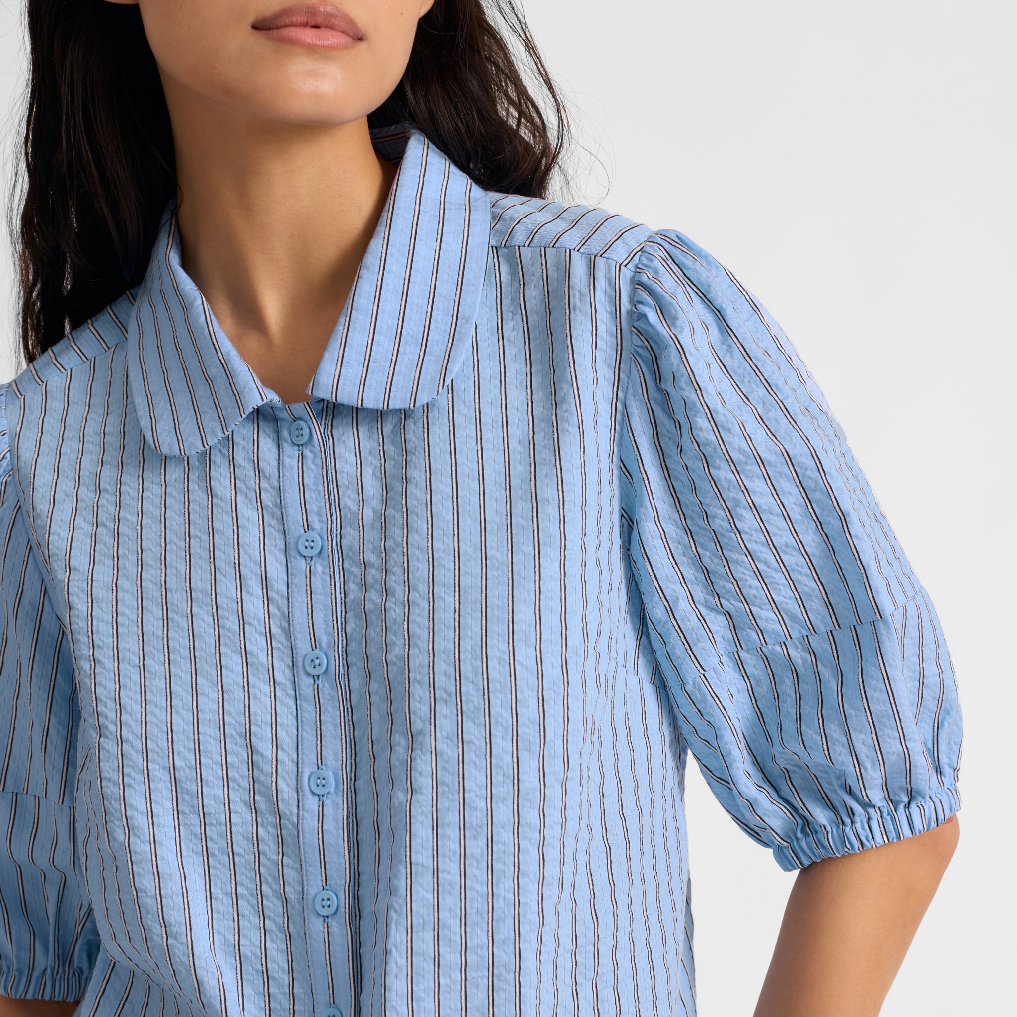 Blue Stripe Short Sleeve Shirt