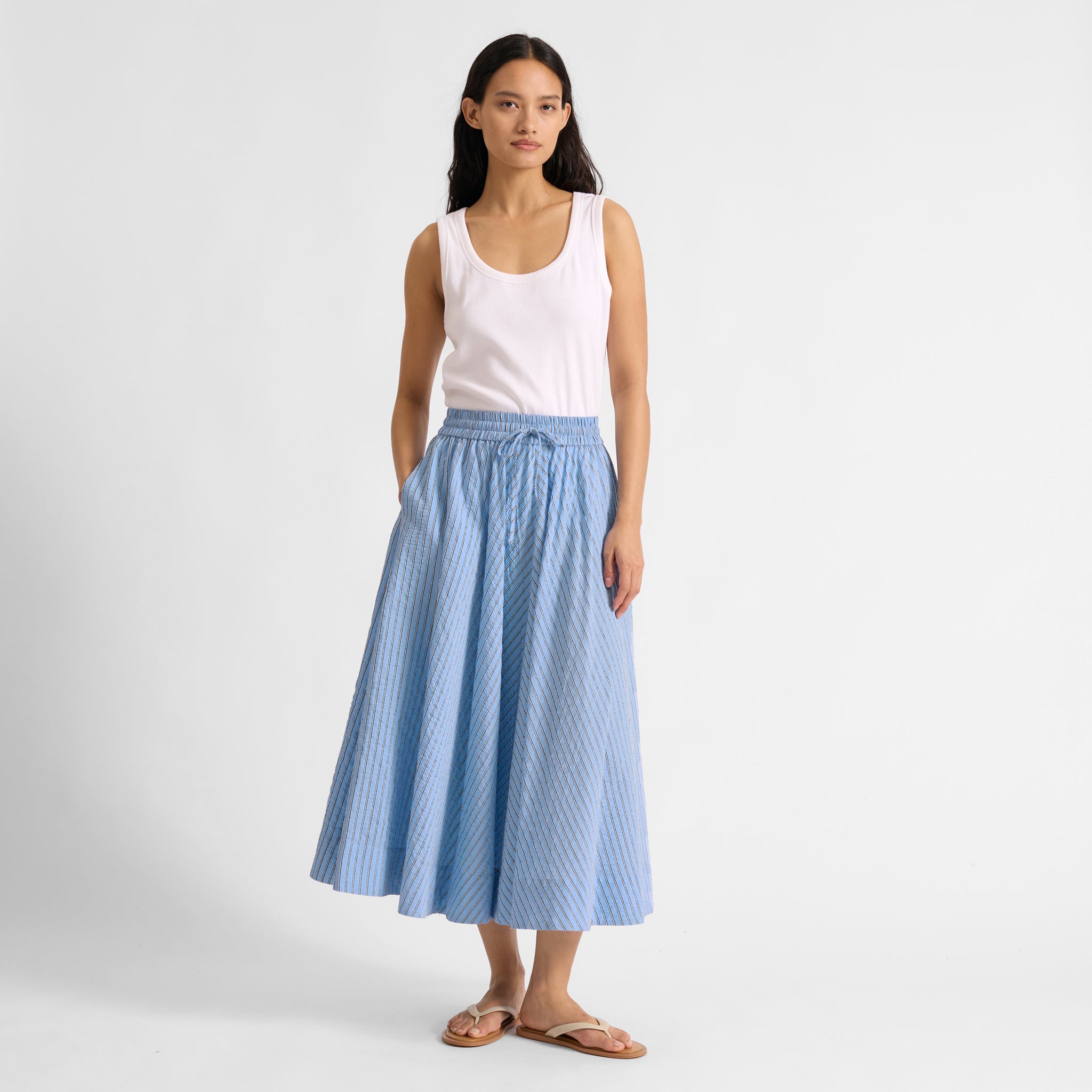Blue Stripe Skirt