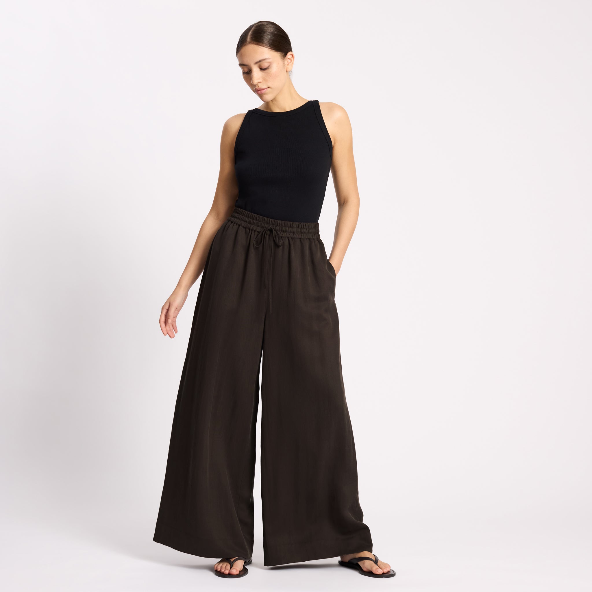 Tencel Wide Leg Trouser
