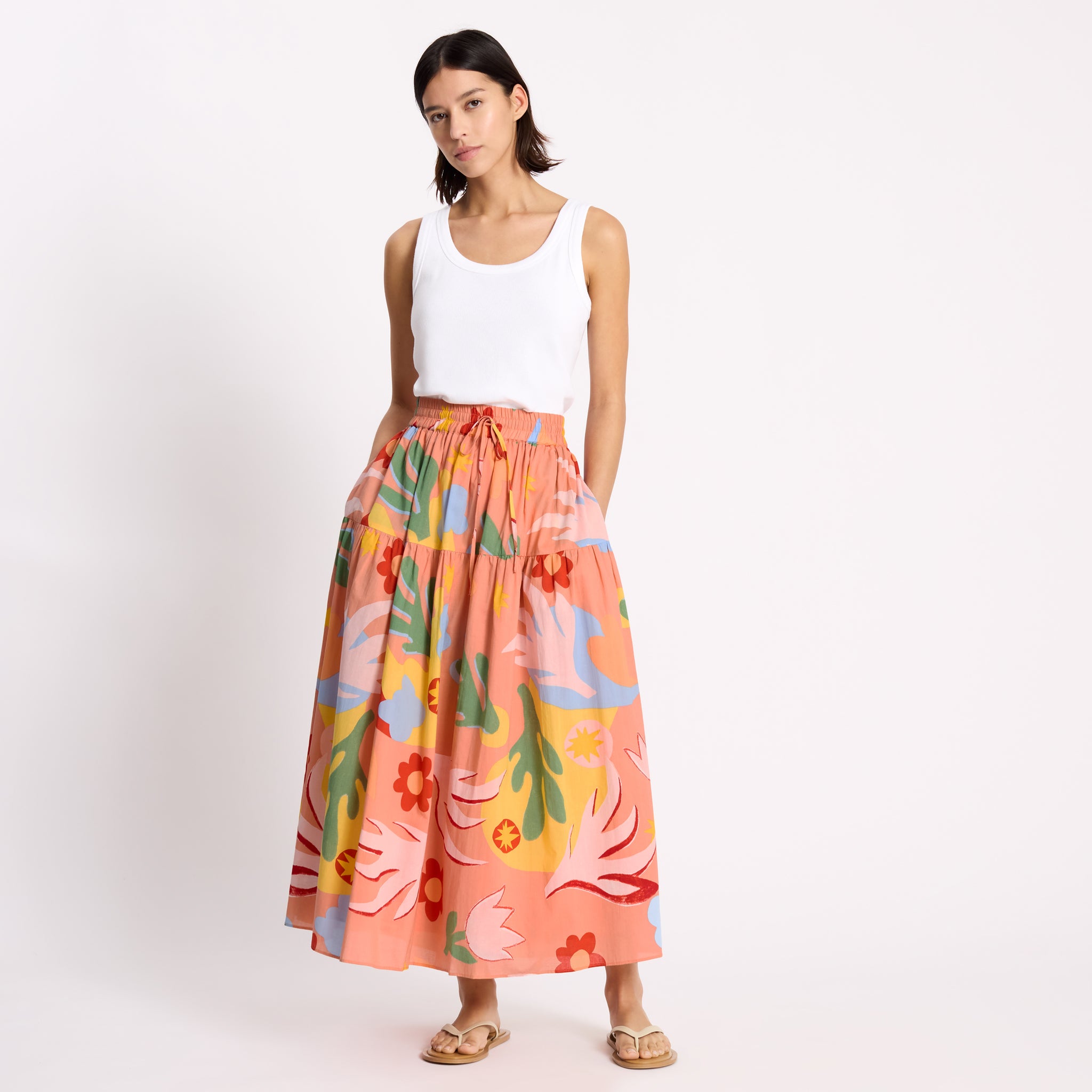 Tropique Print Skirt