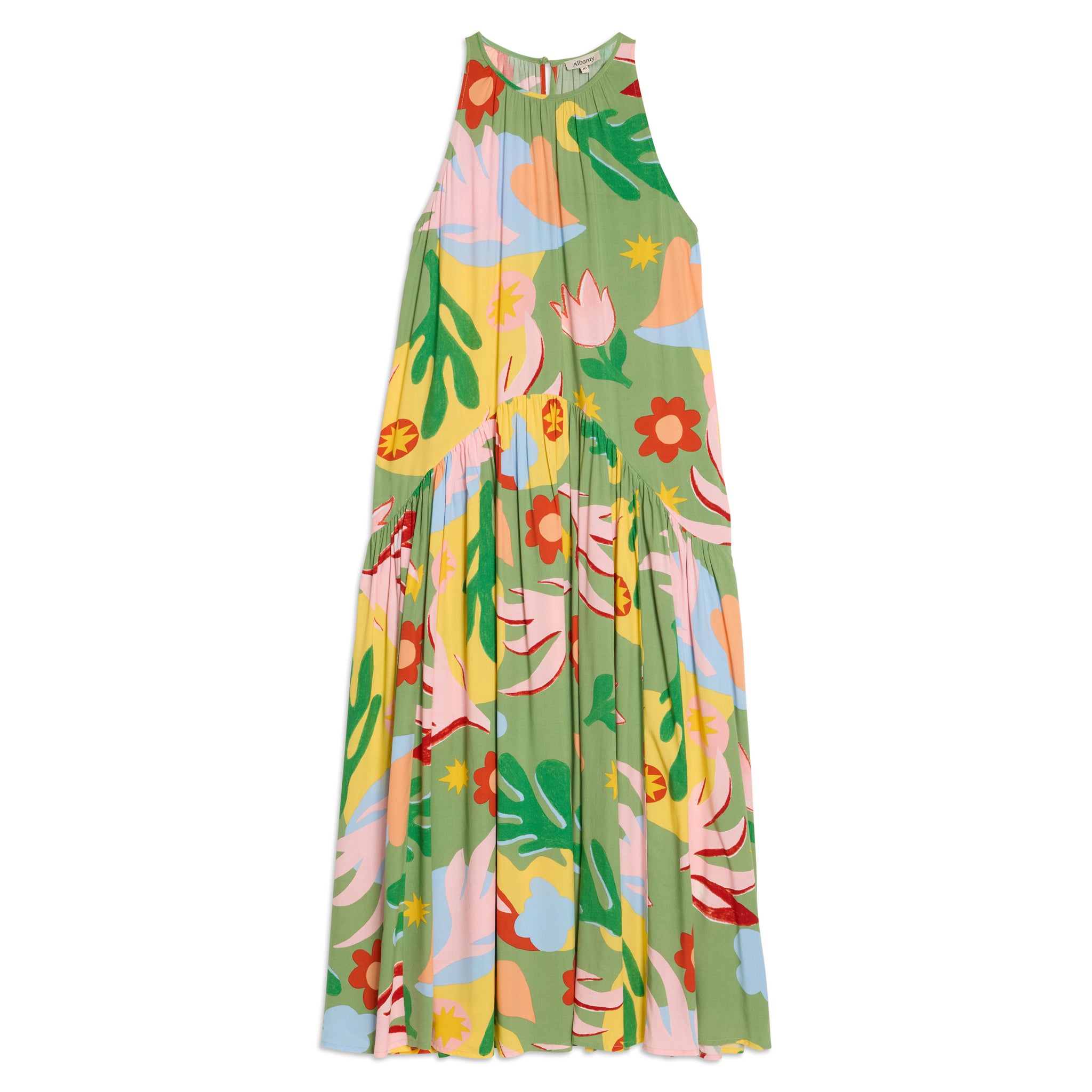Tropique Print Halter Maxi