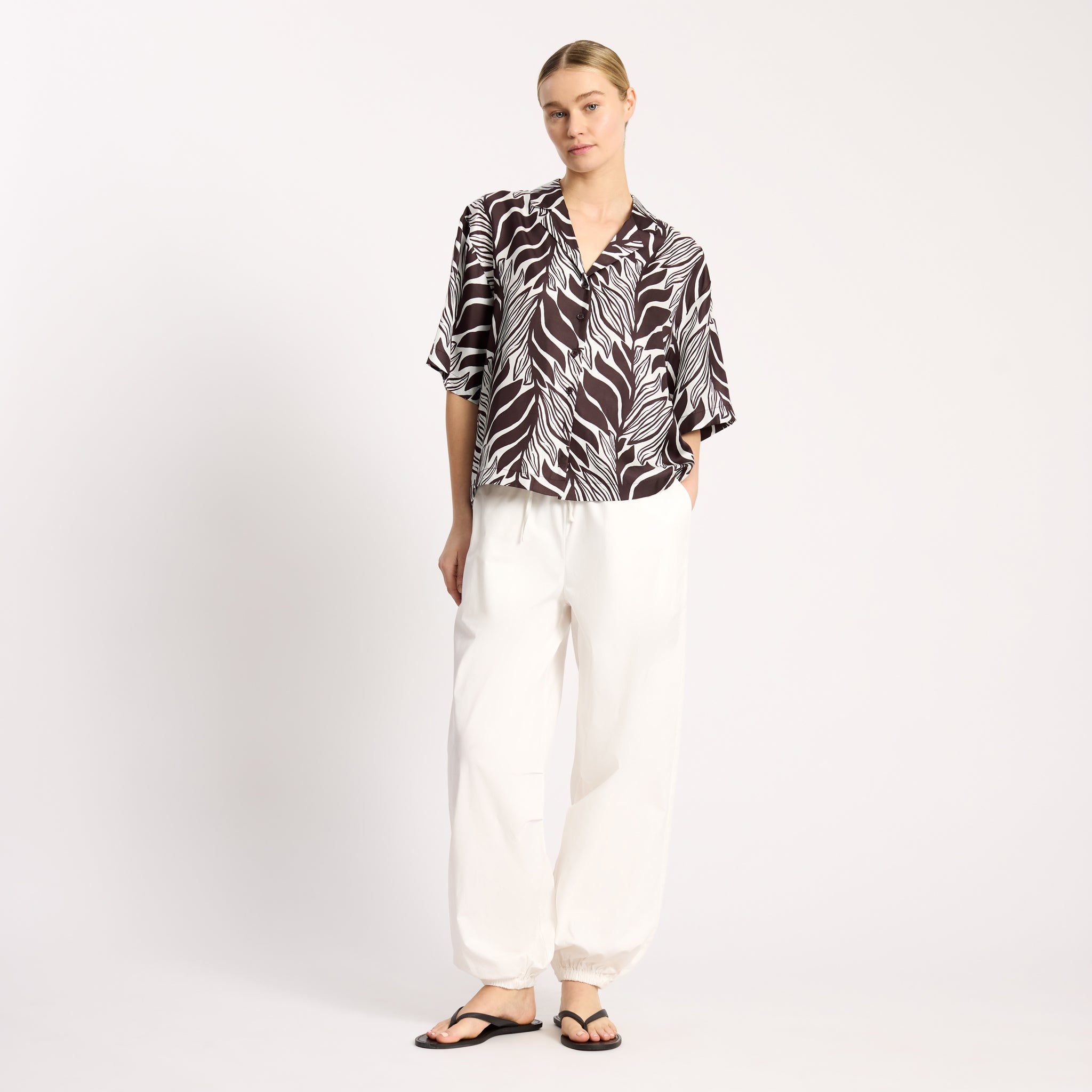 Mono Palm Silk Blouse