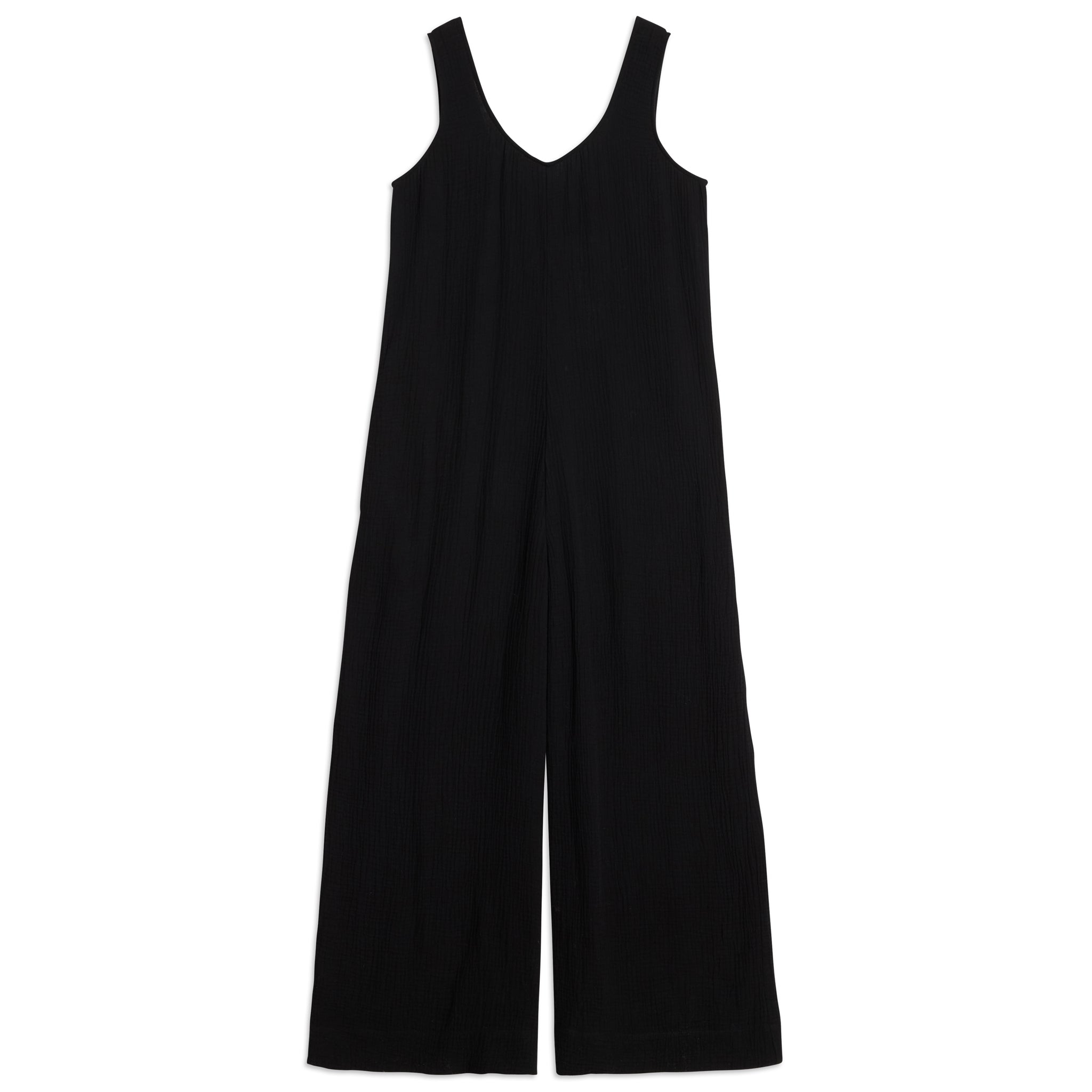 Black Cheesecloth Jumpsuit