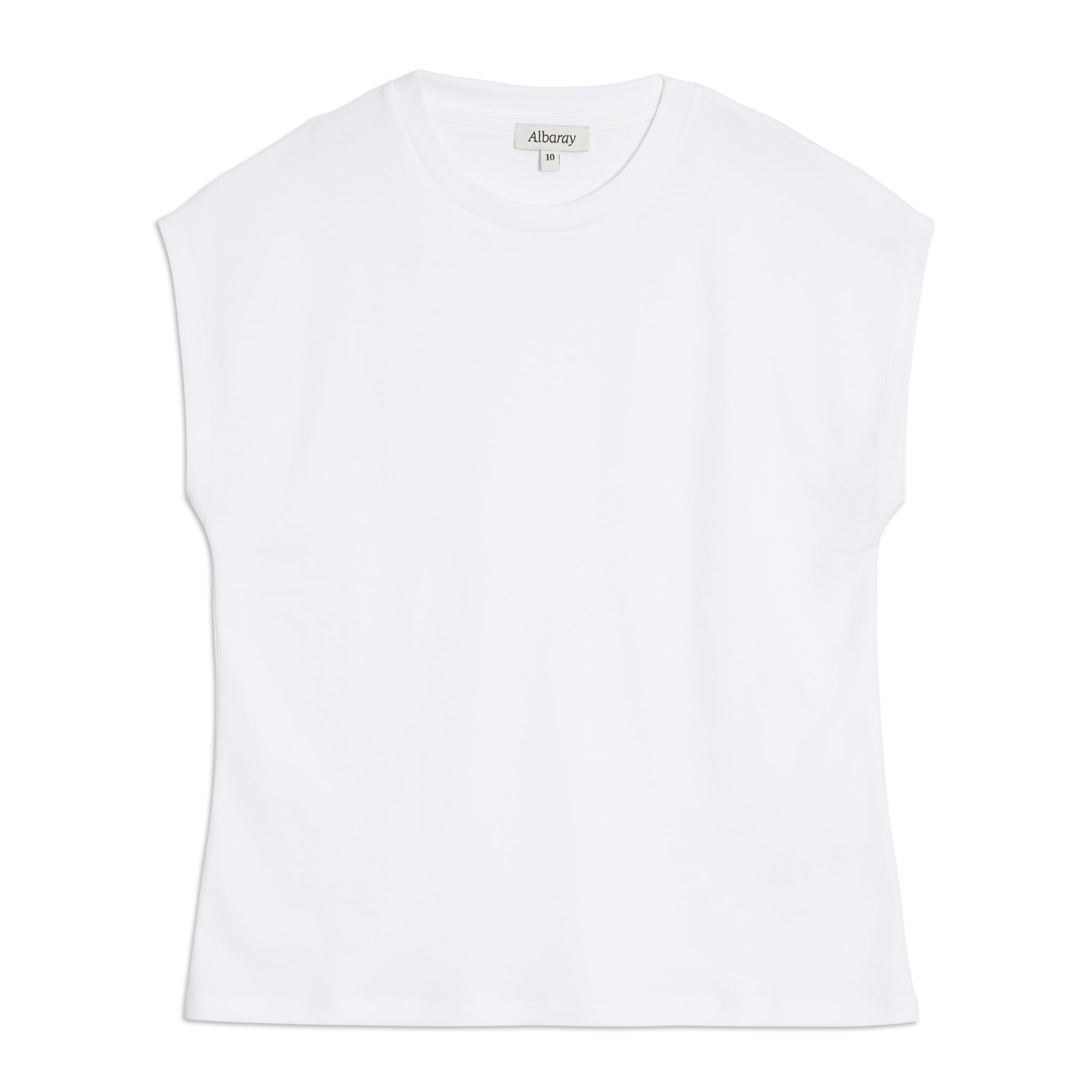 White Cap Sleeve T Shirt