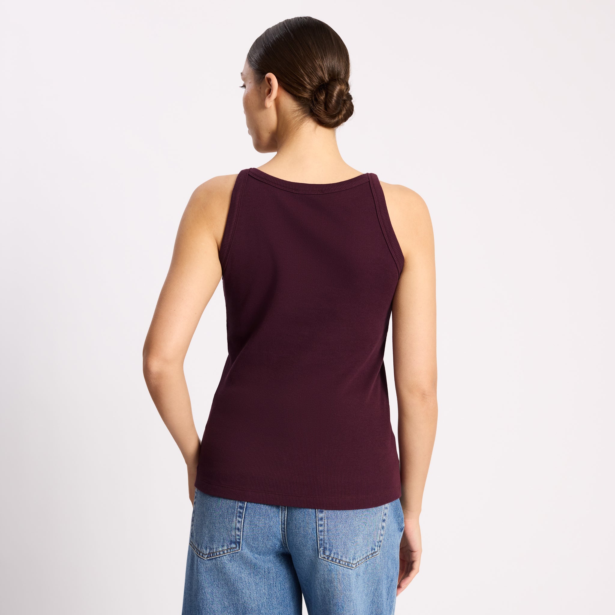 Fig High Neck Rib Vest