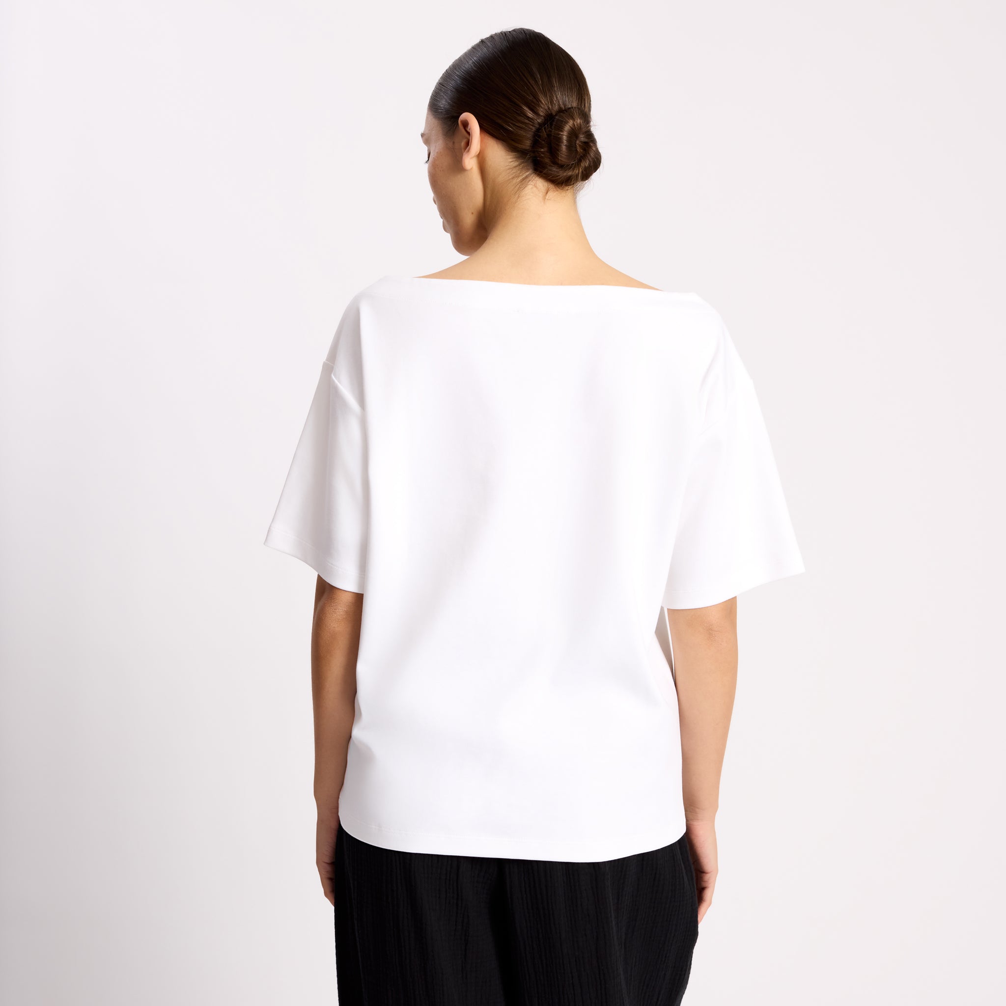 White Off Shoulder T Shirt