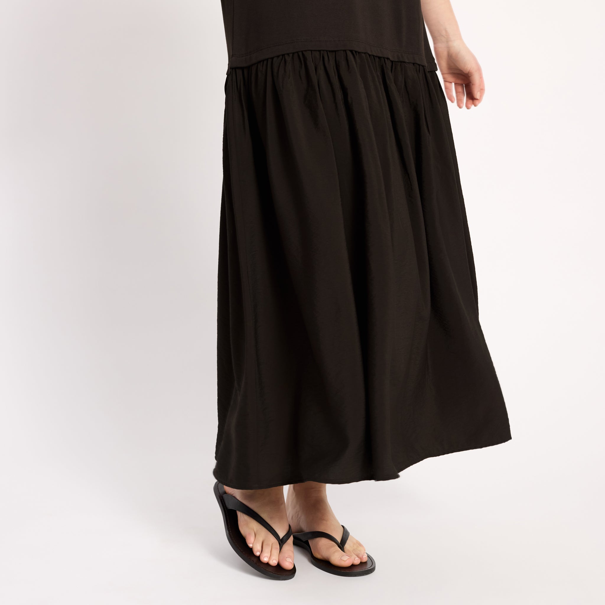 Chocolate Boxy T Mixed Dress