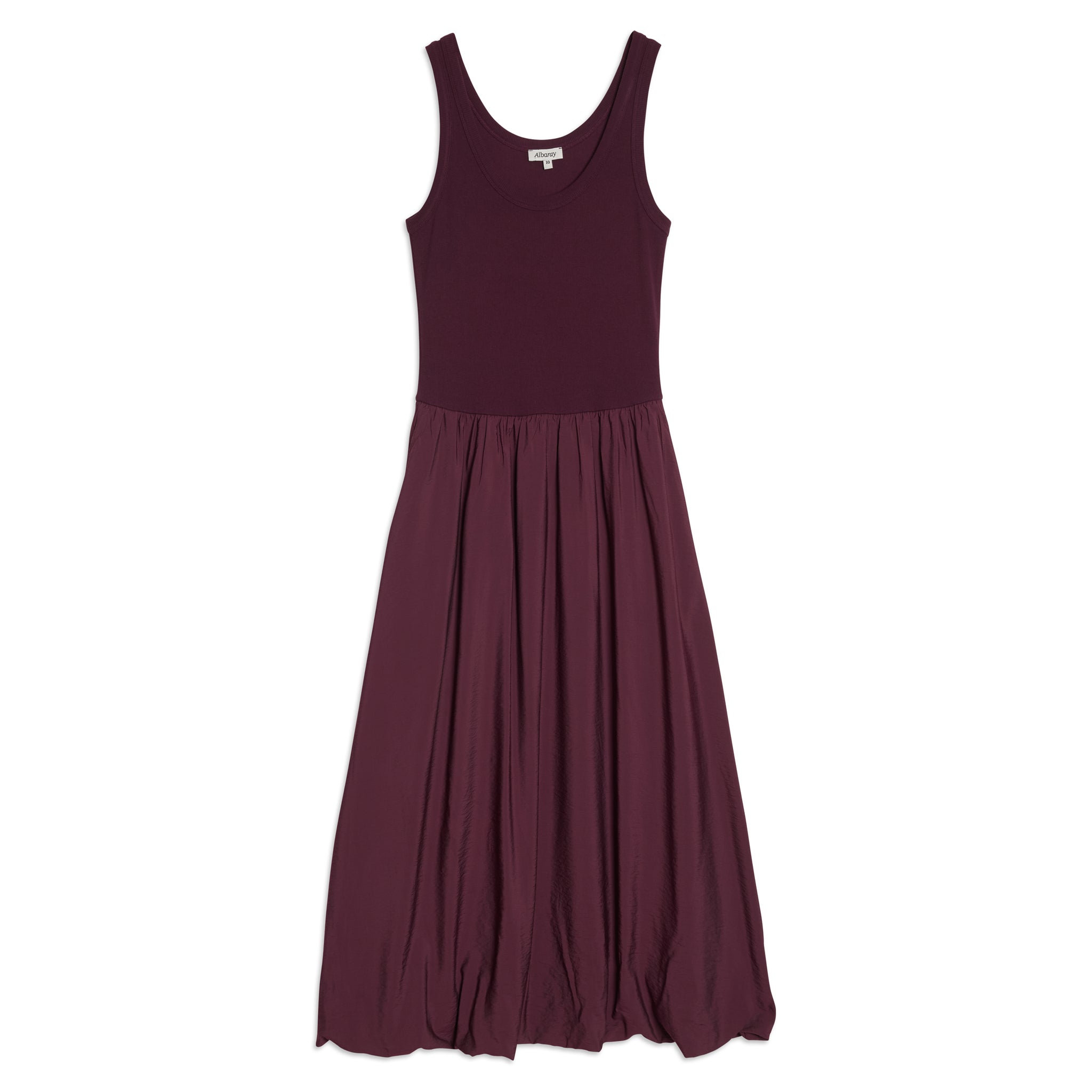 Bubble Hem Vest Dress Fig