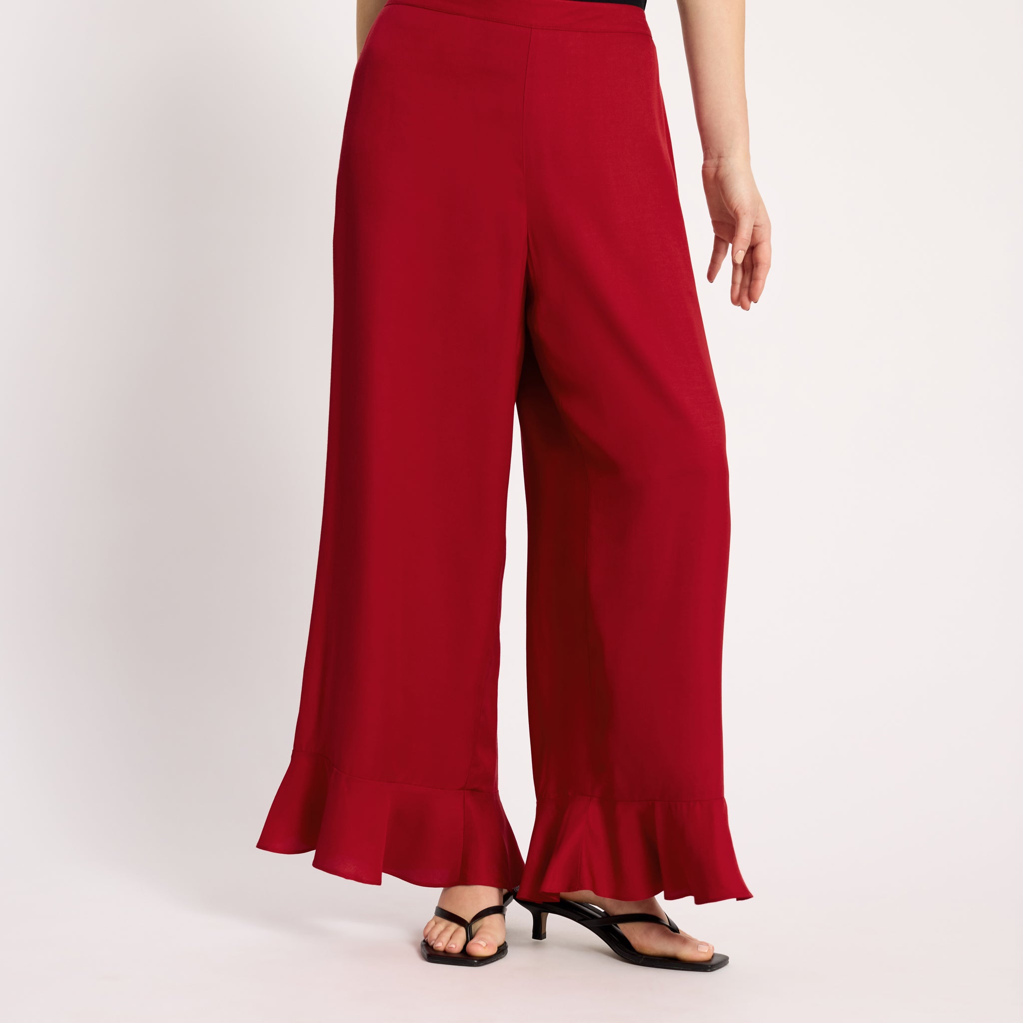 Ruffle Hem Trouser