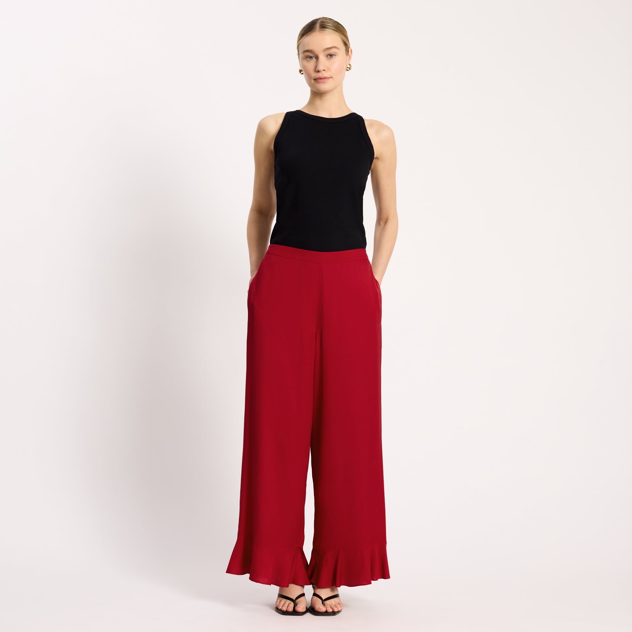 Ruffle Hem Trouser