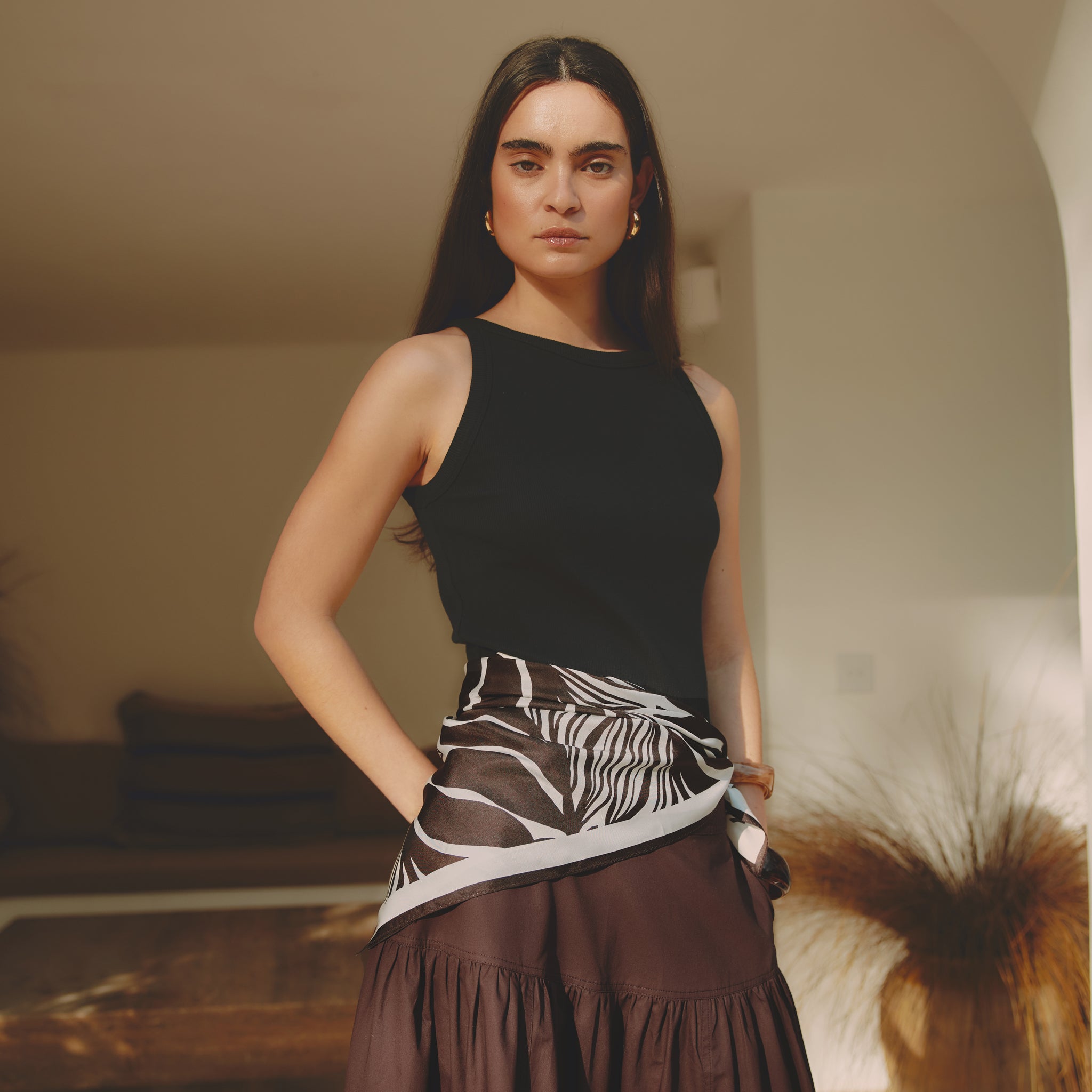 Mono Palm Scarf