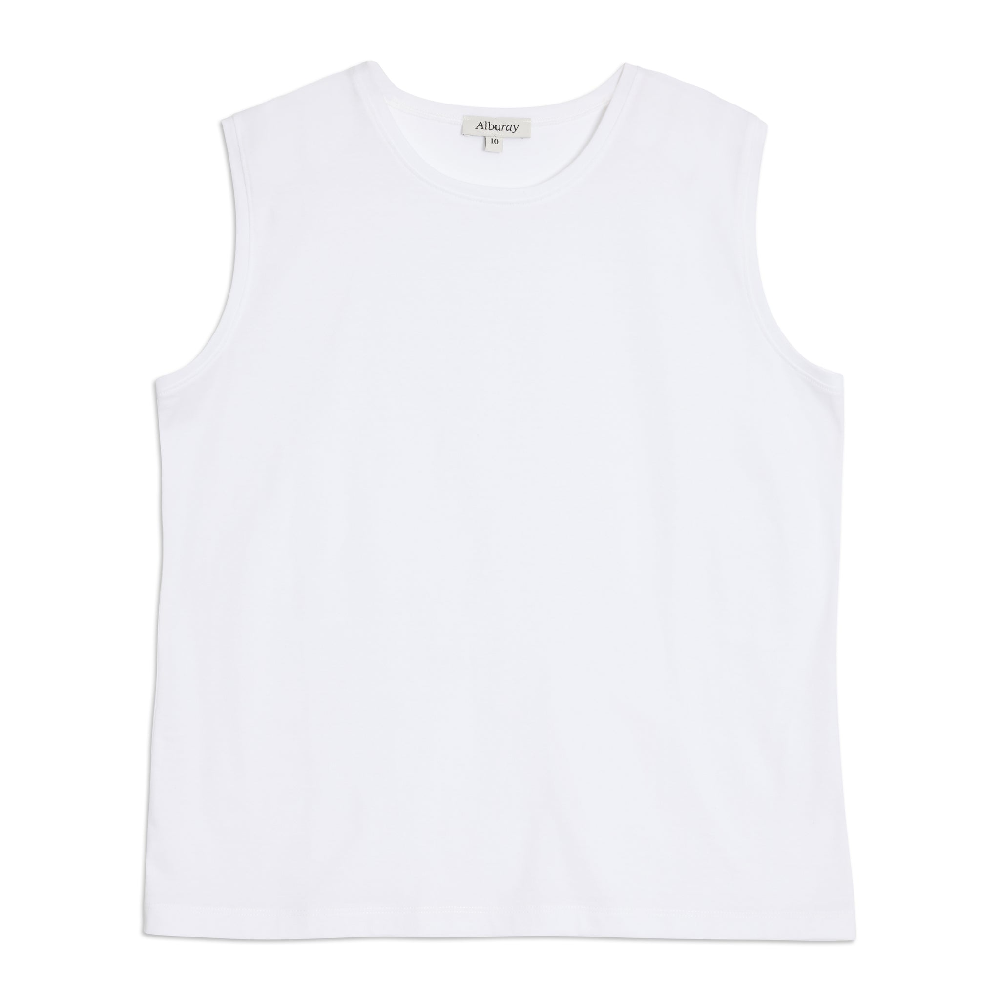 White Cotton Tank Top