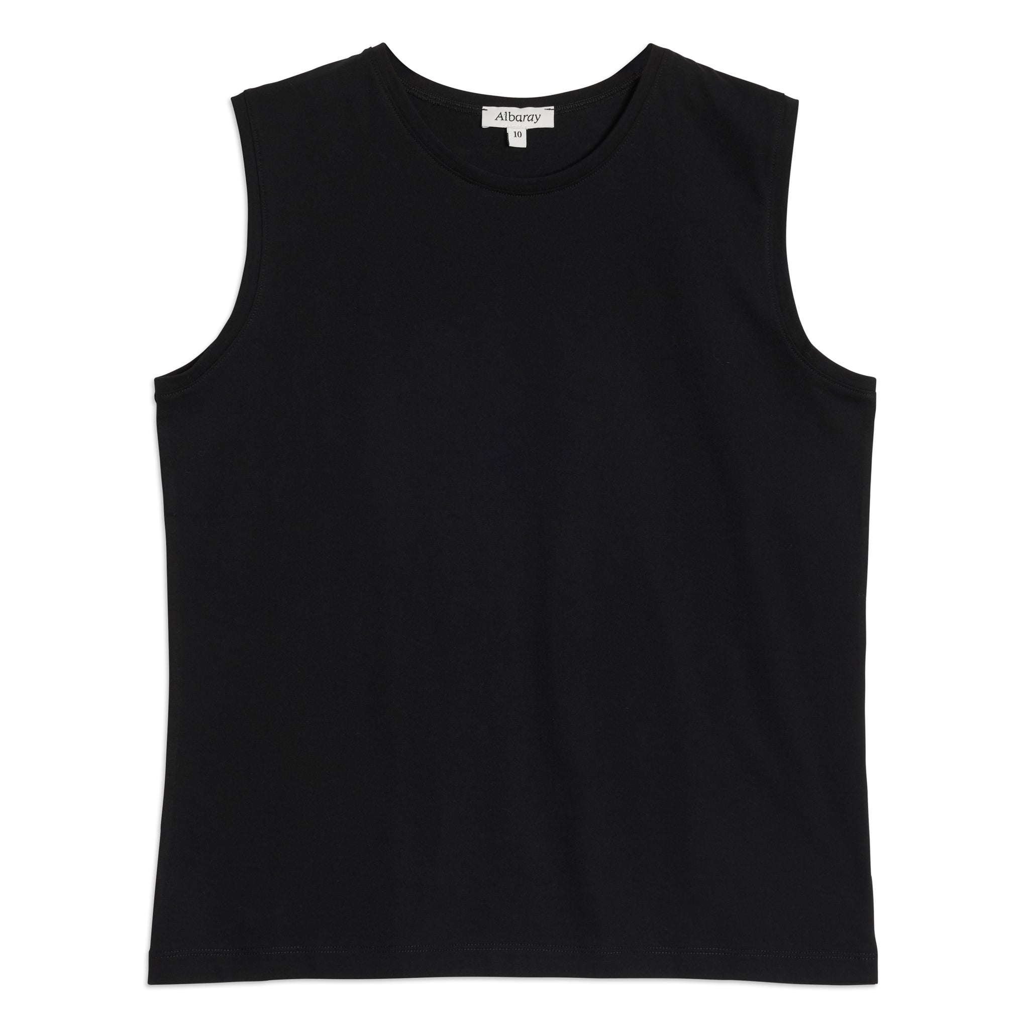 Black Cotton Tank Top