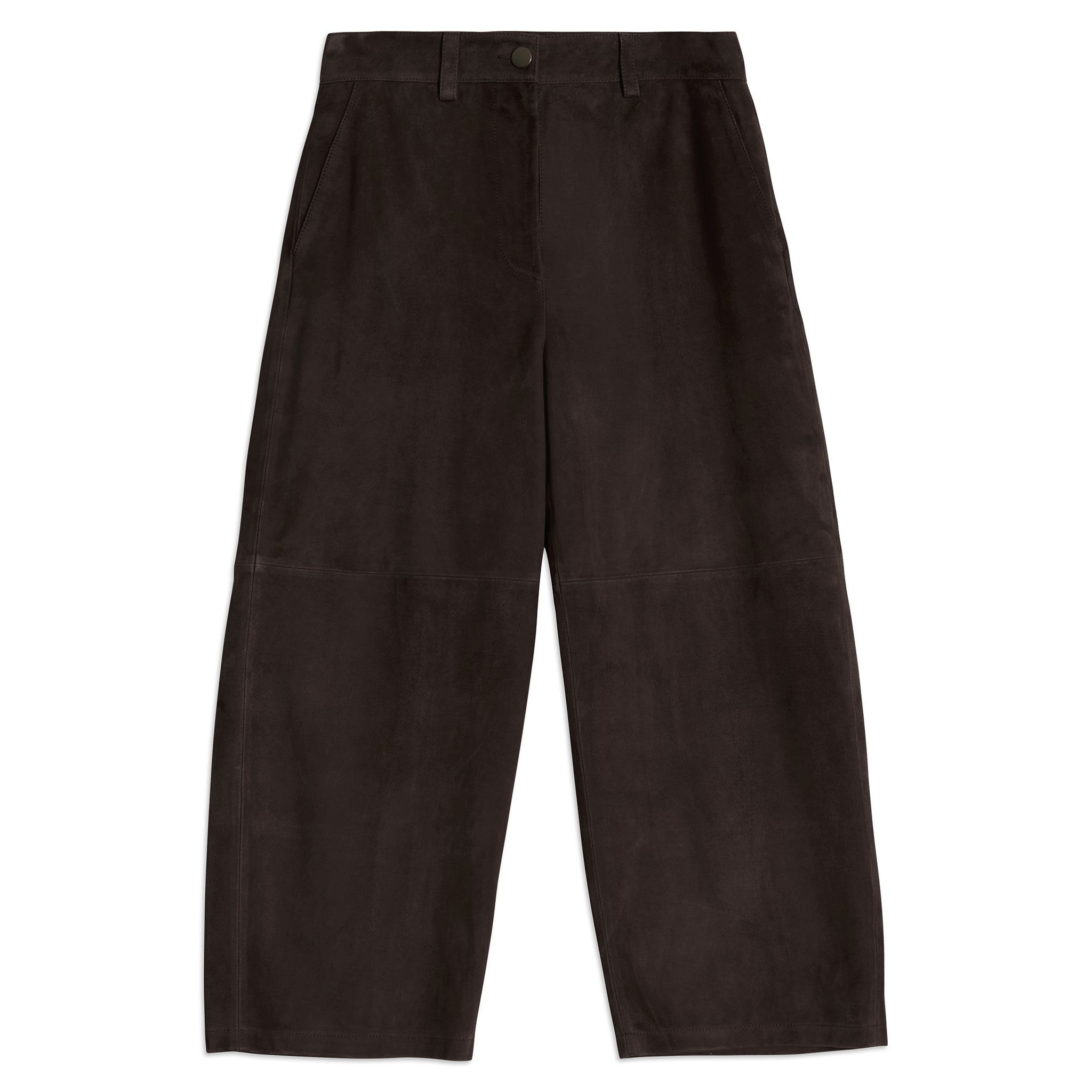 Suede Barrel Trouser