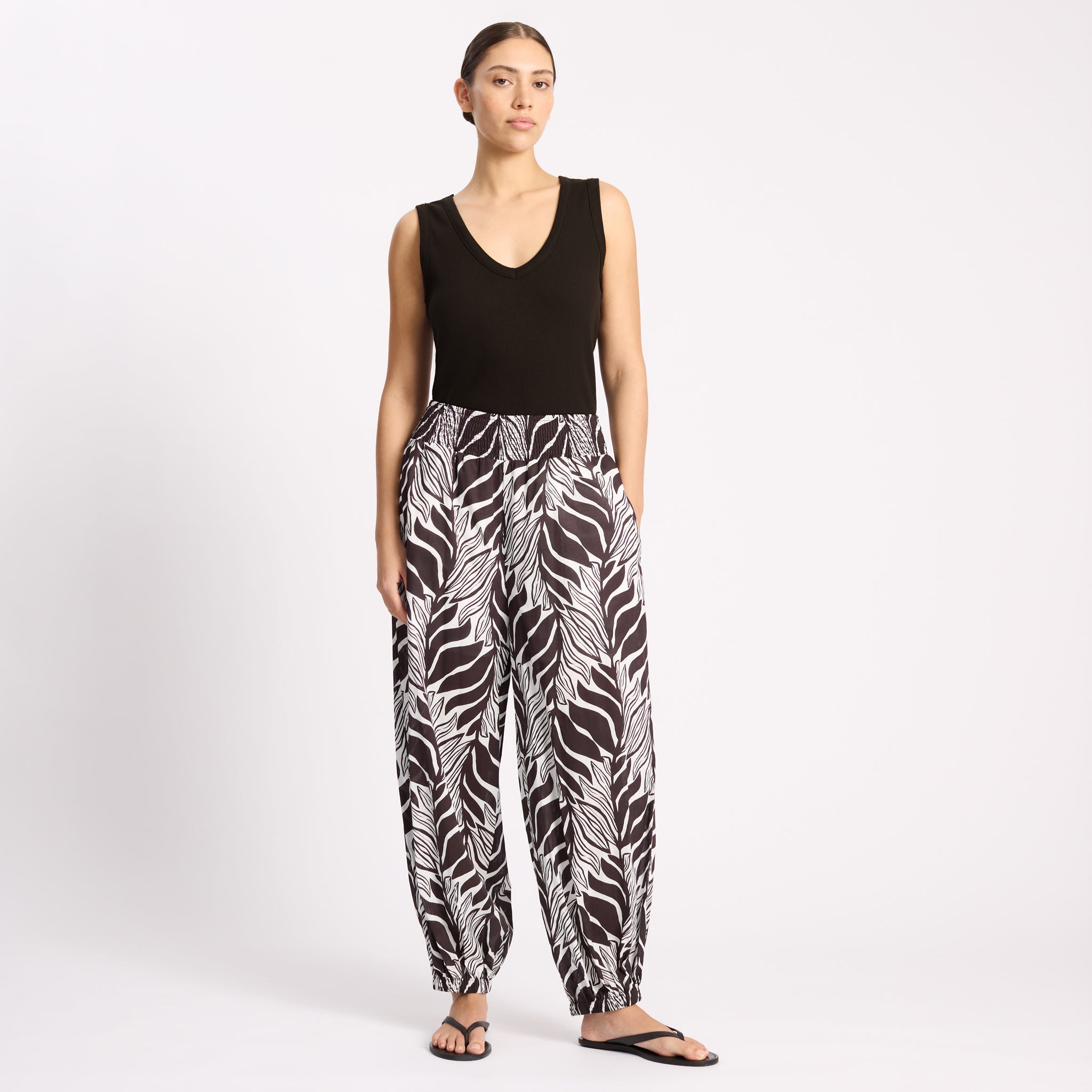 Mono Palm Balloon Trouser