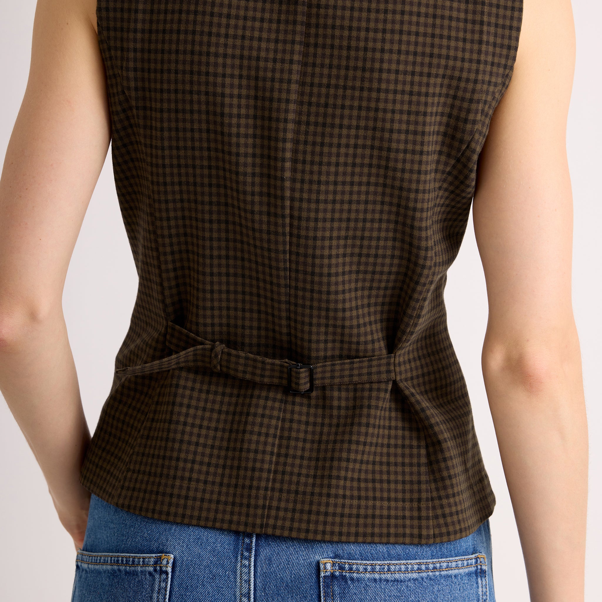 Chocolate Gingham Waistcoat