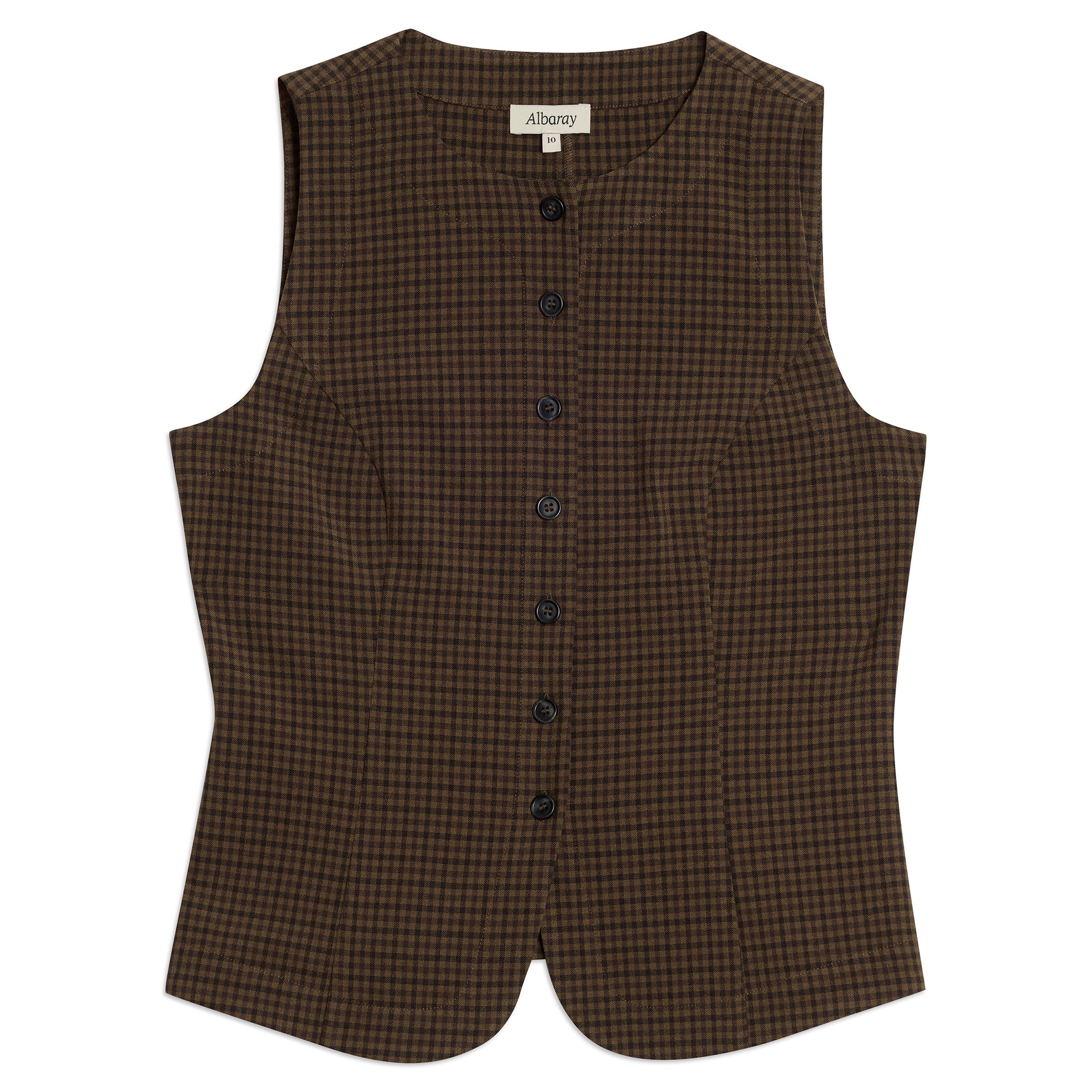 Chocolate Gingham Waistcoat