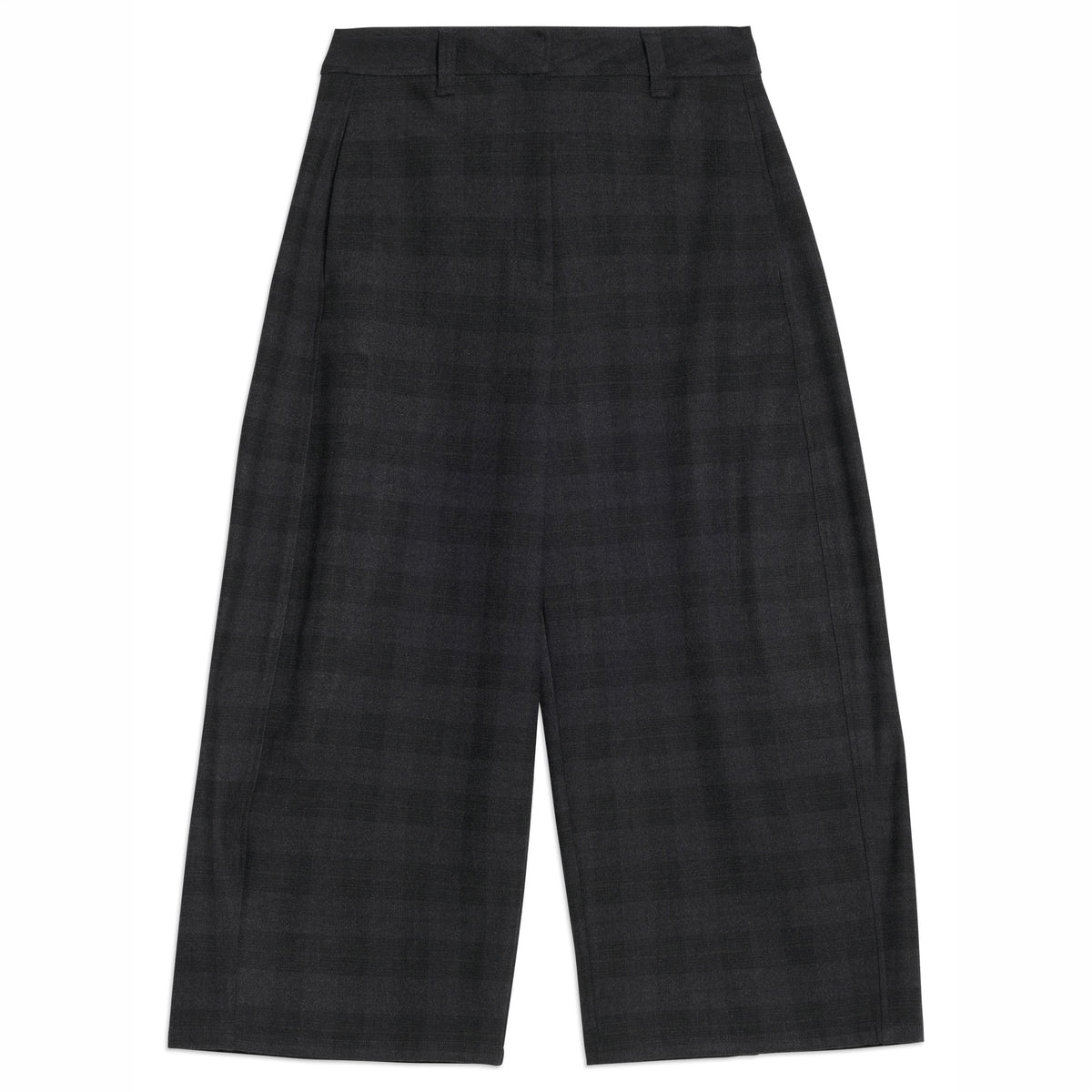 Grey Check Barrel Trousers