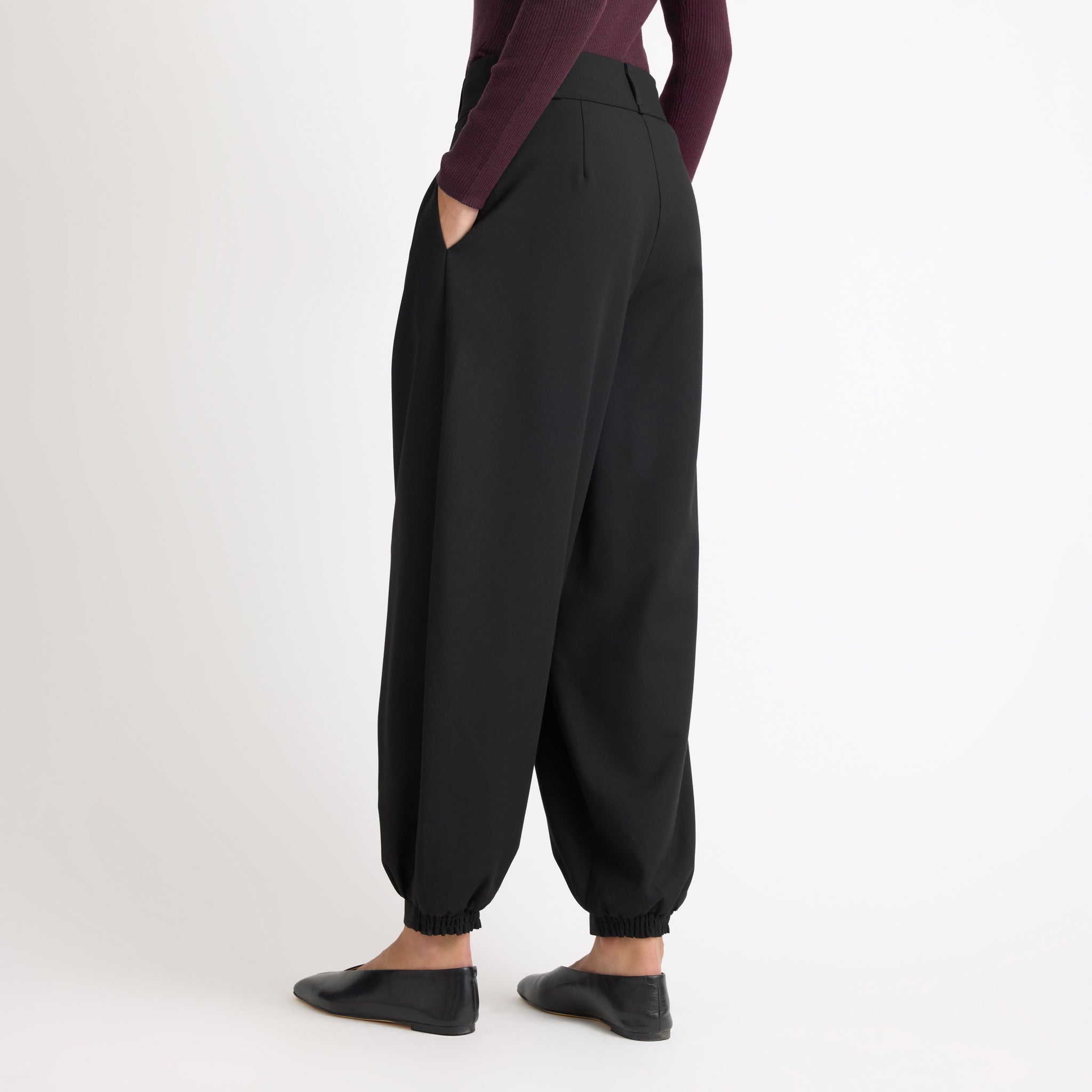 Black Tailored Balloon Trousers