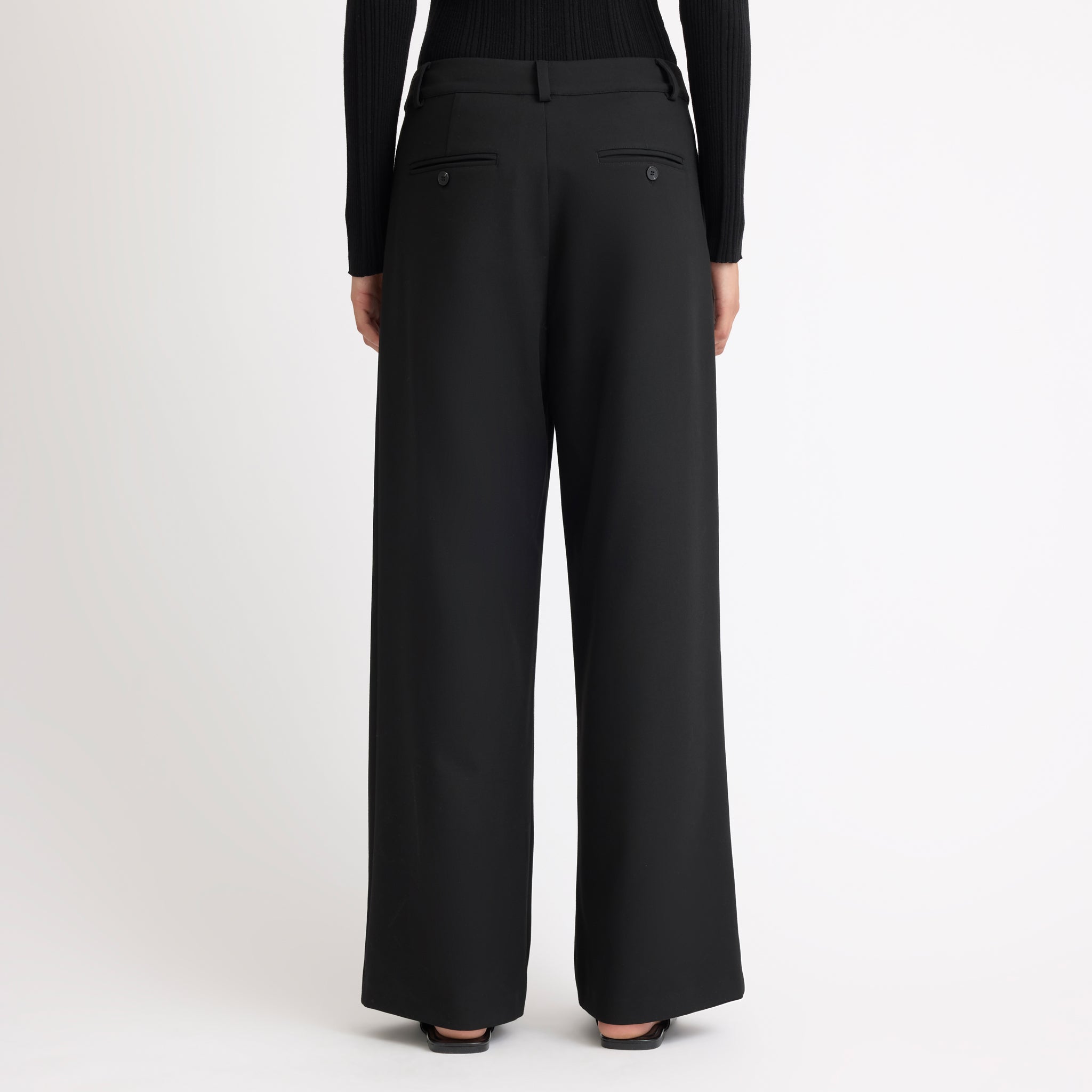 Black Tailored Wide Leg Trousers