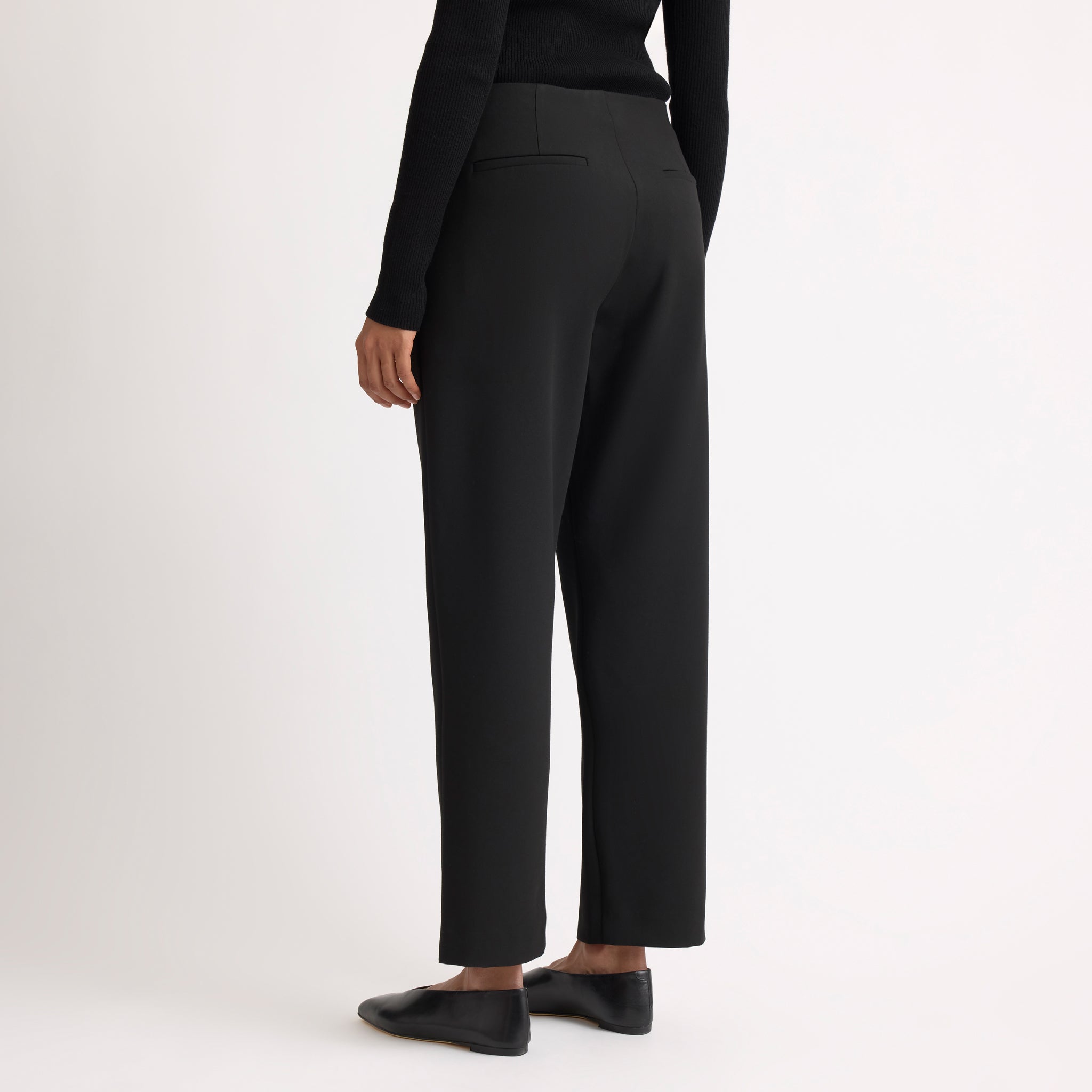 Black Tailored Straight Leg Trouser