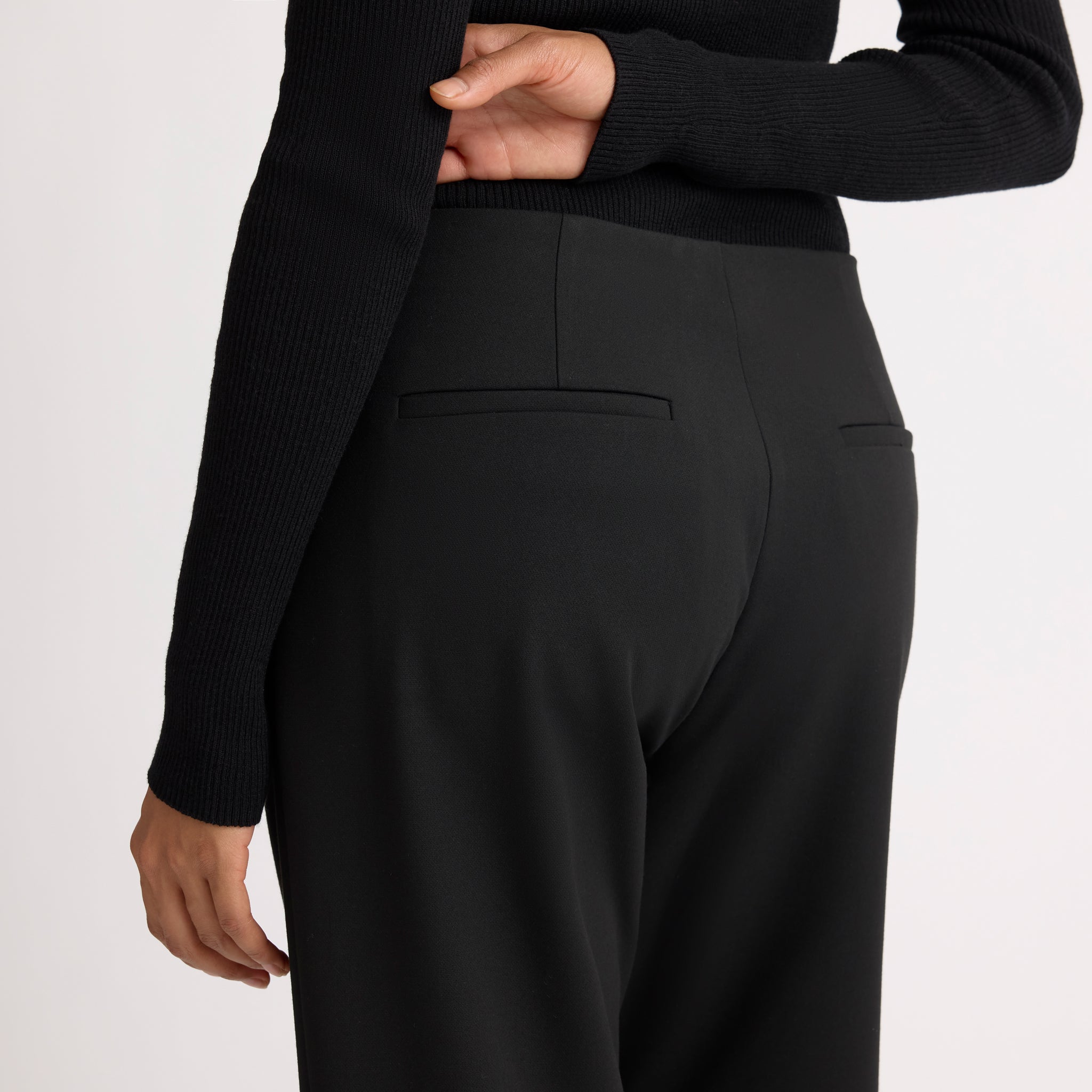 Black Tailored Straight Leg Trouser