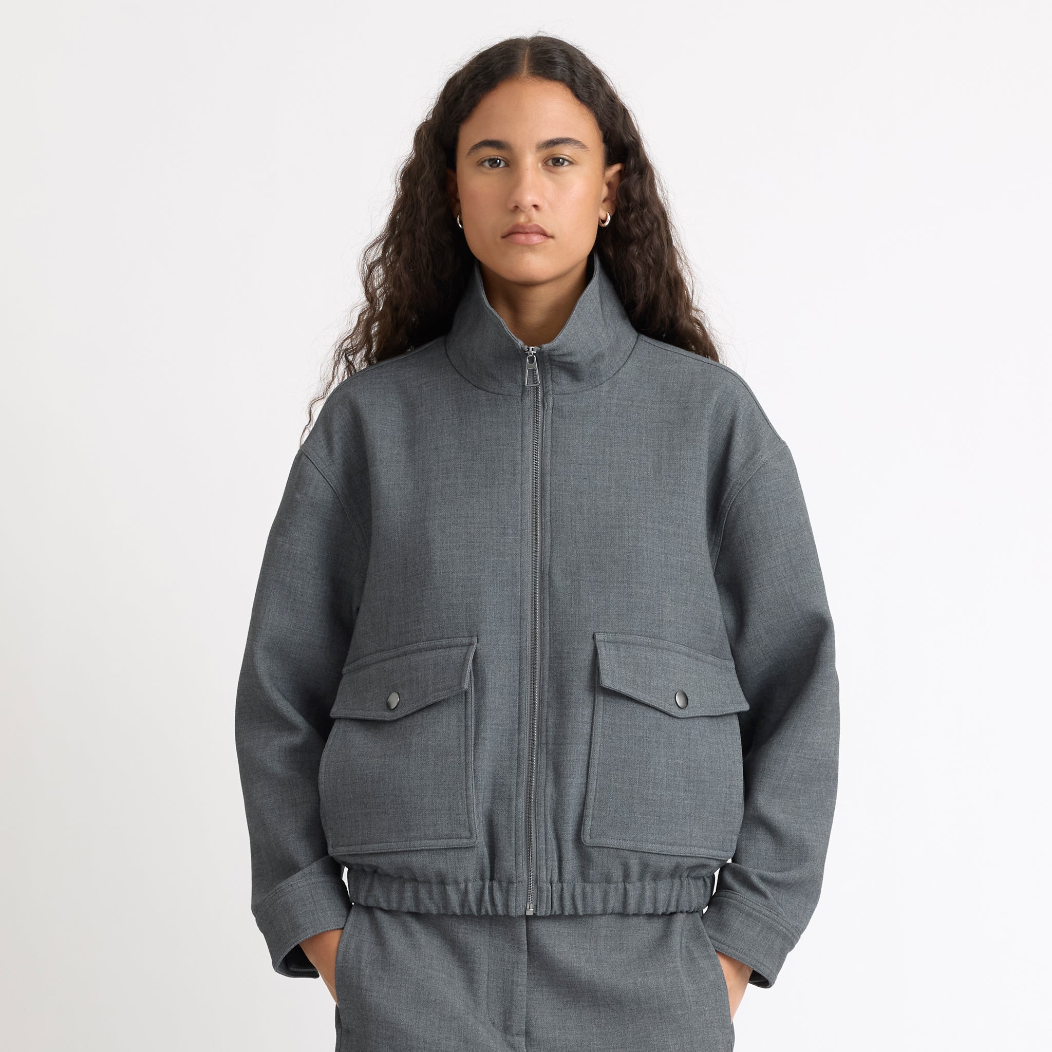 Grey Flannel Bomber