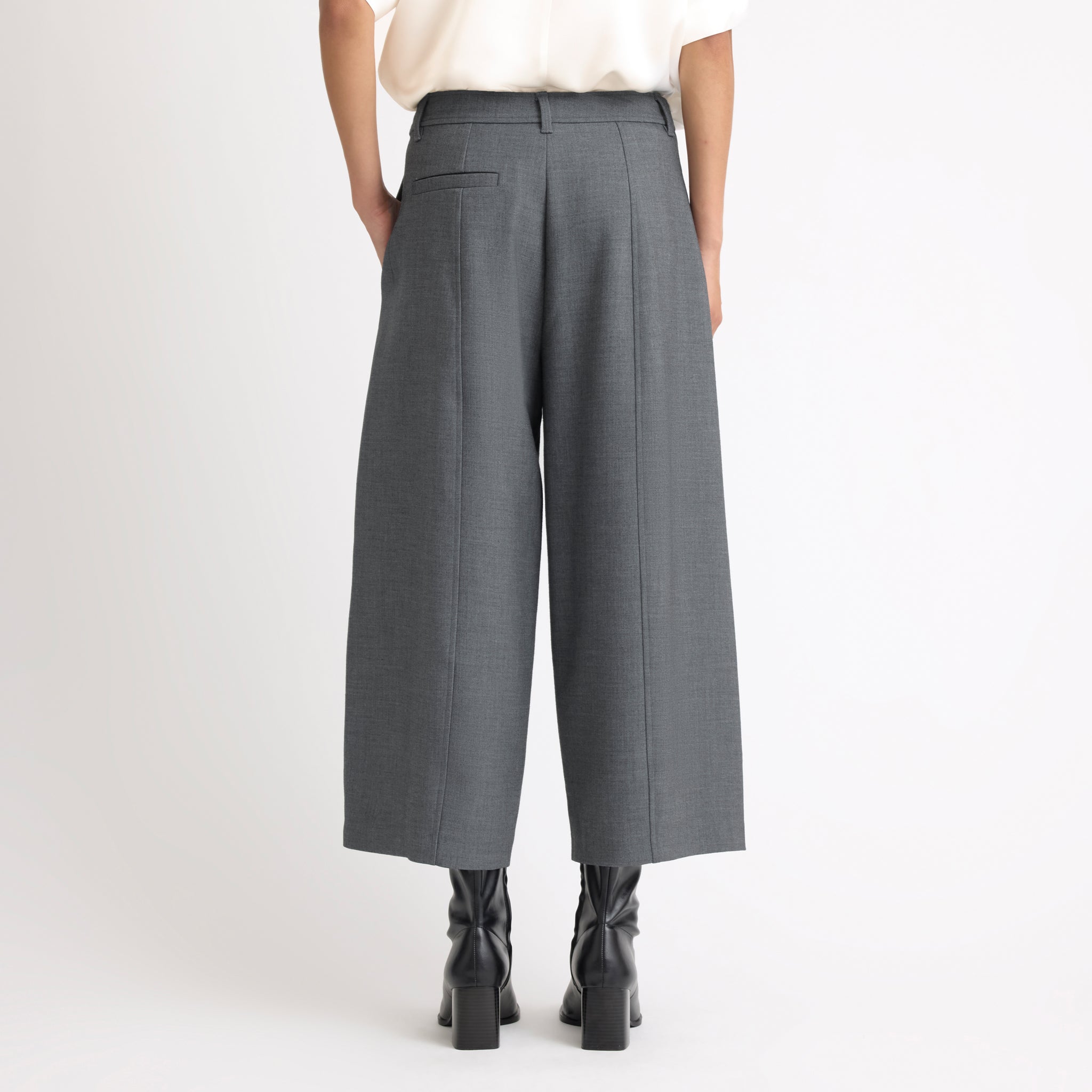 Grey Wide Barrel Trouser