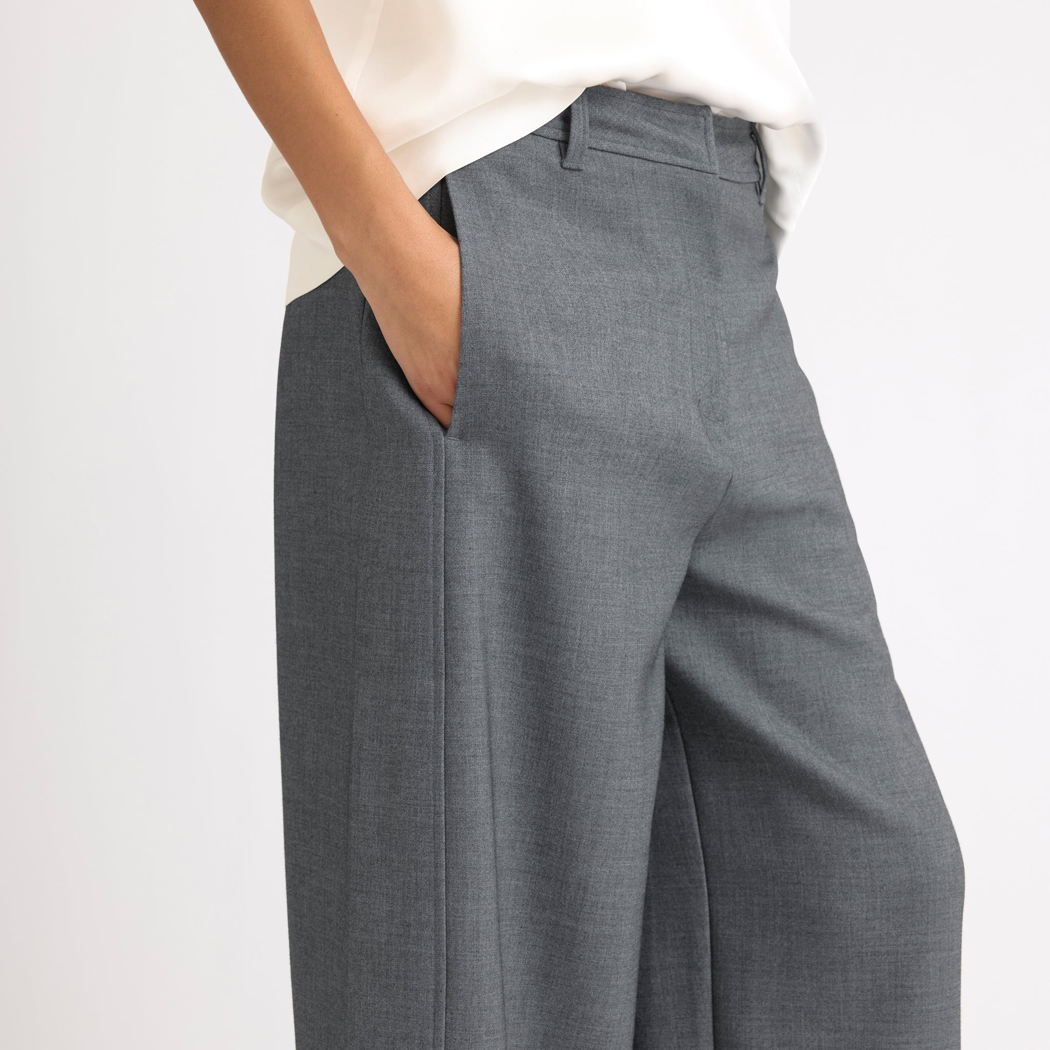 Grey Wide Barrel Trouser