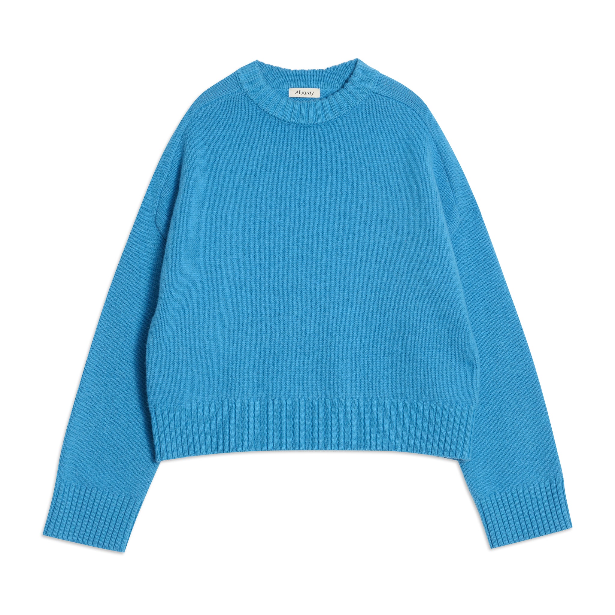 Vivid Blue Drop Shoulder Chunky Merino Jumper