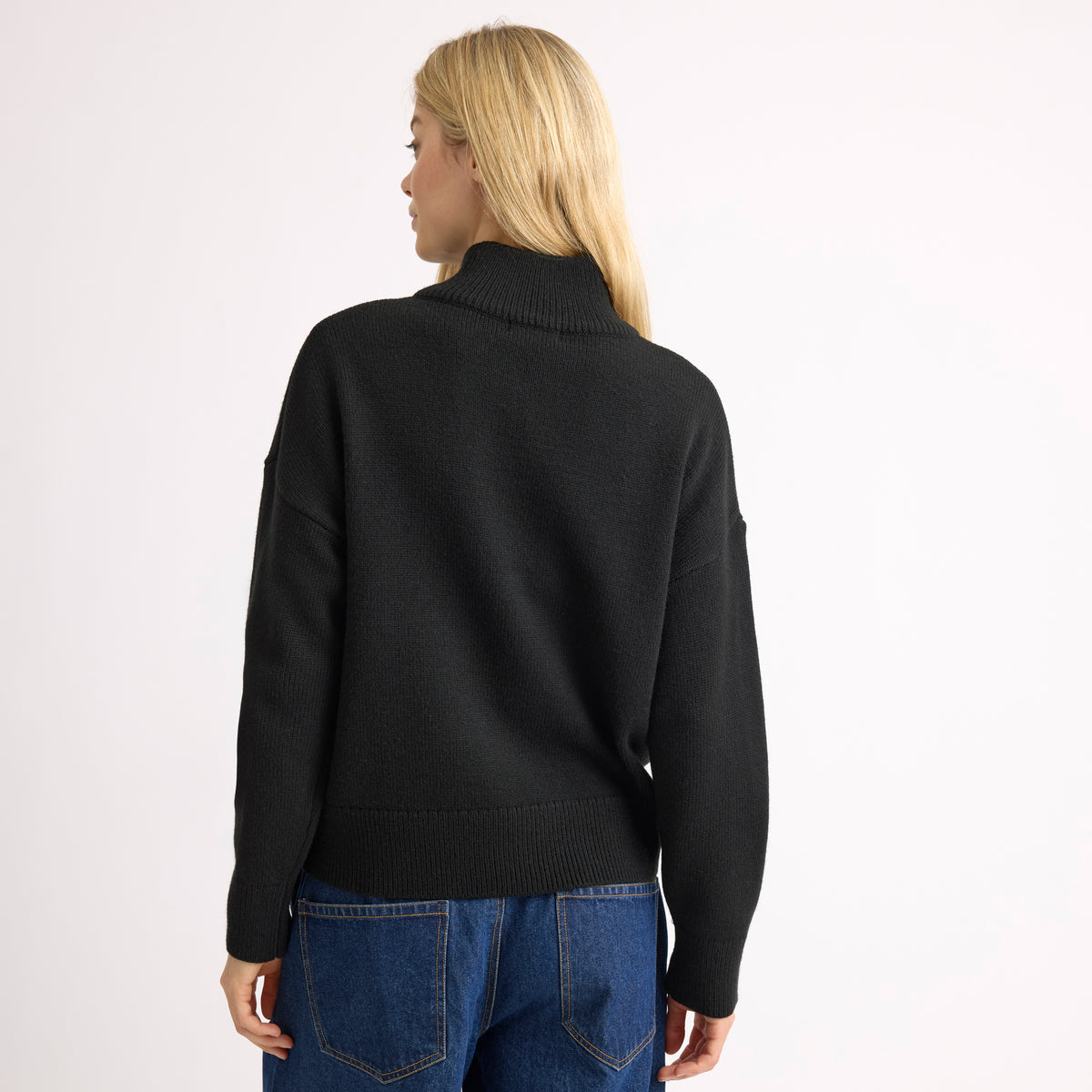 Black Half Zip Jumper