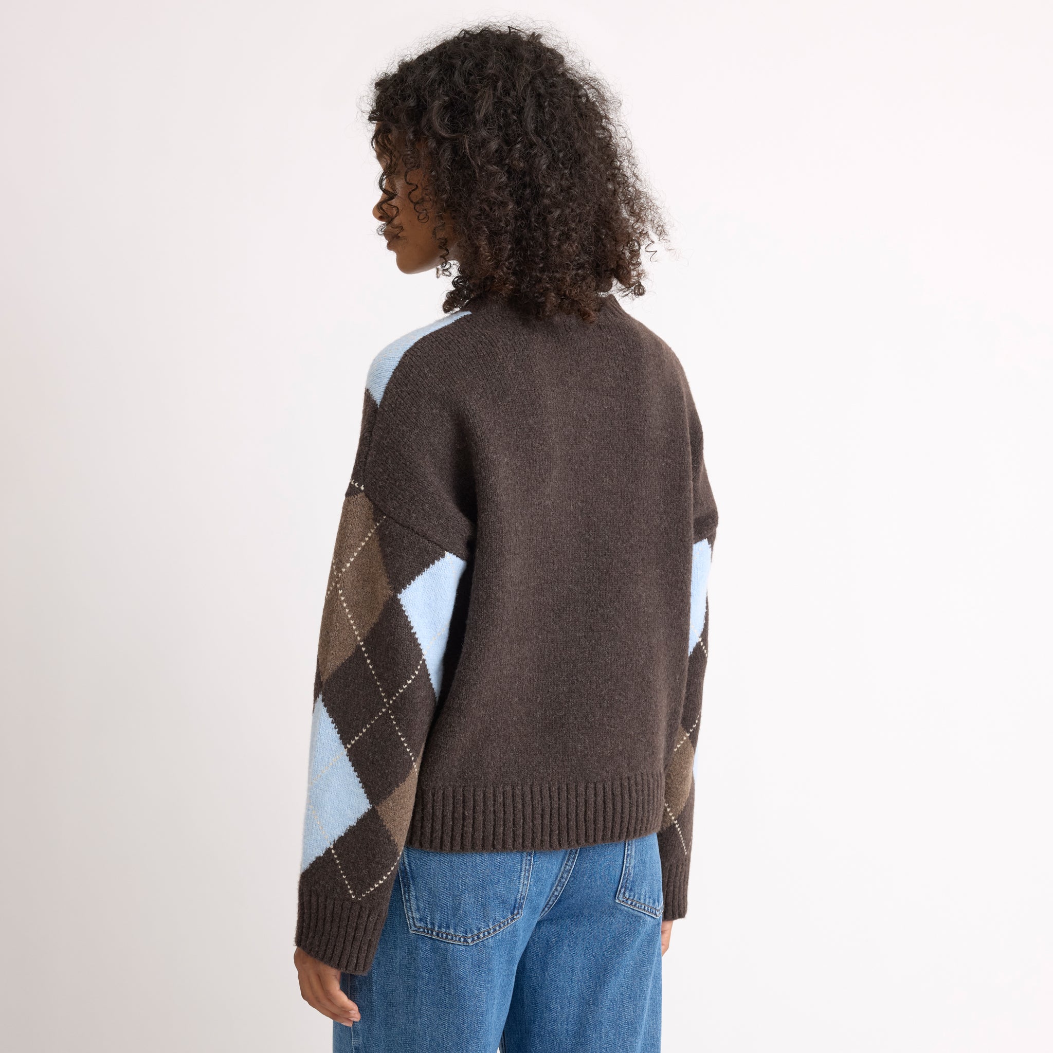 Chocolate Argyle Jumper
