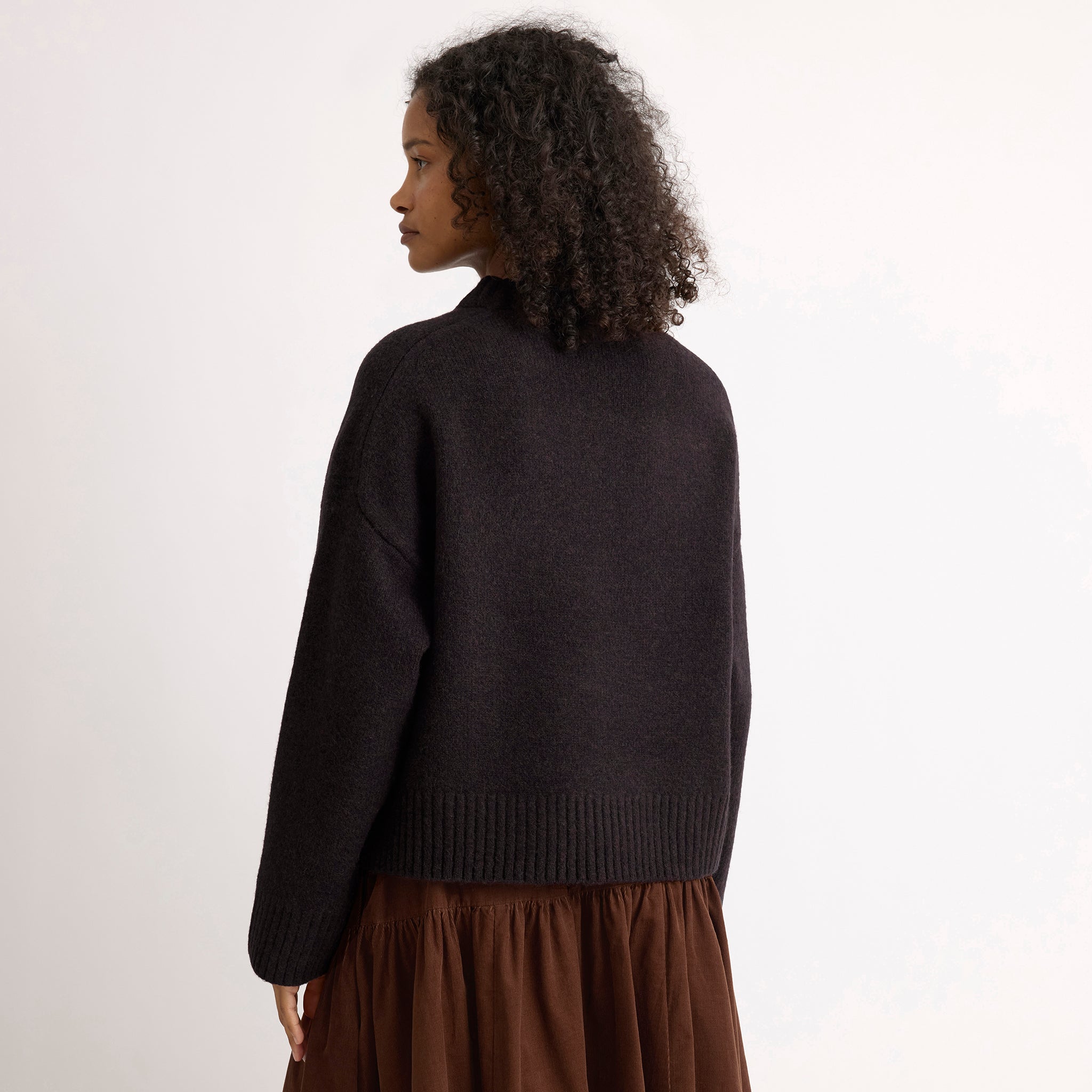 Chocolate Cosy Drop Shoulder Jumper