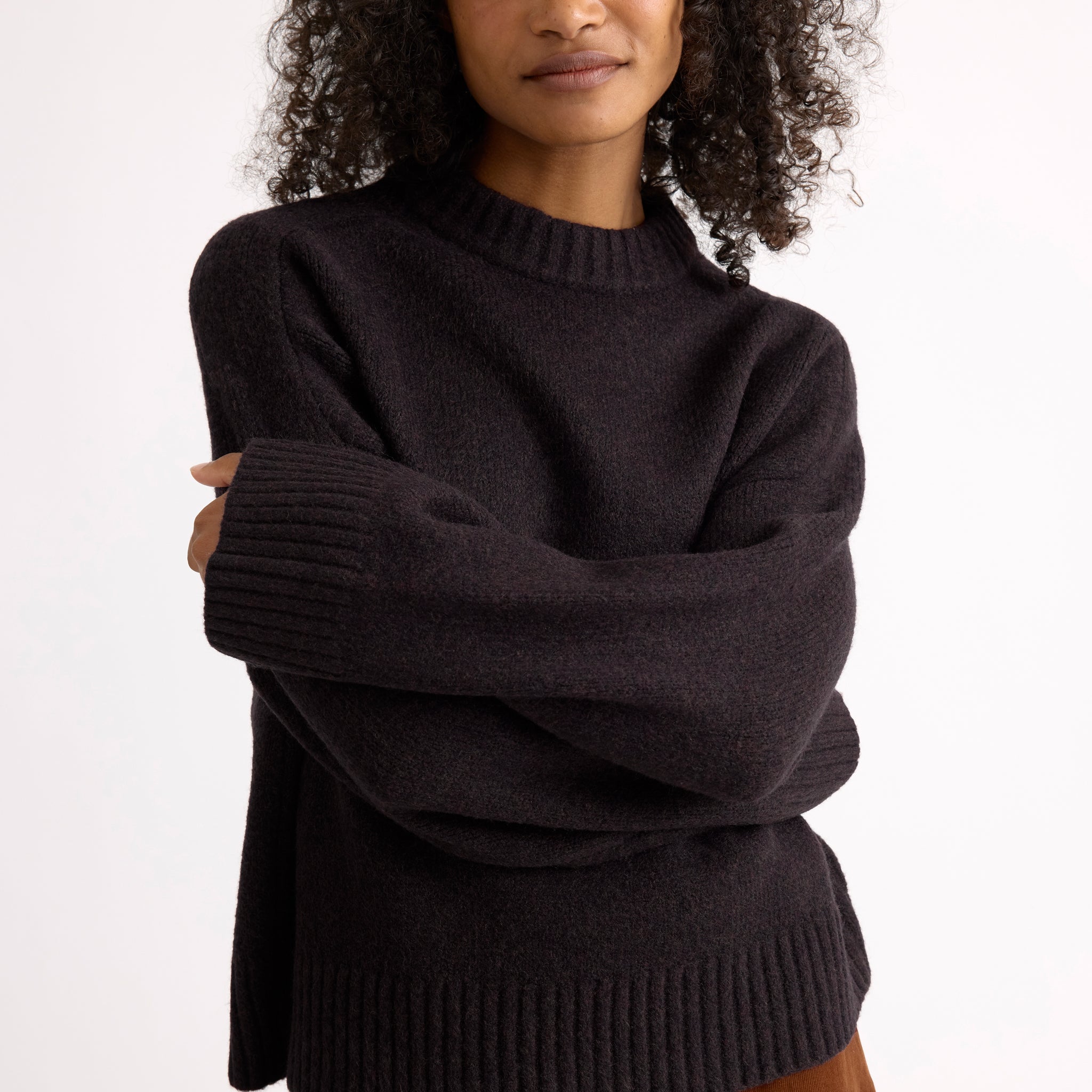 Chocolate Cosy Drop Shoulder Jumper