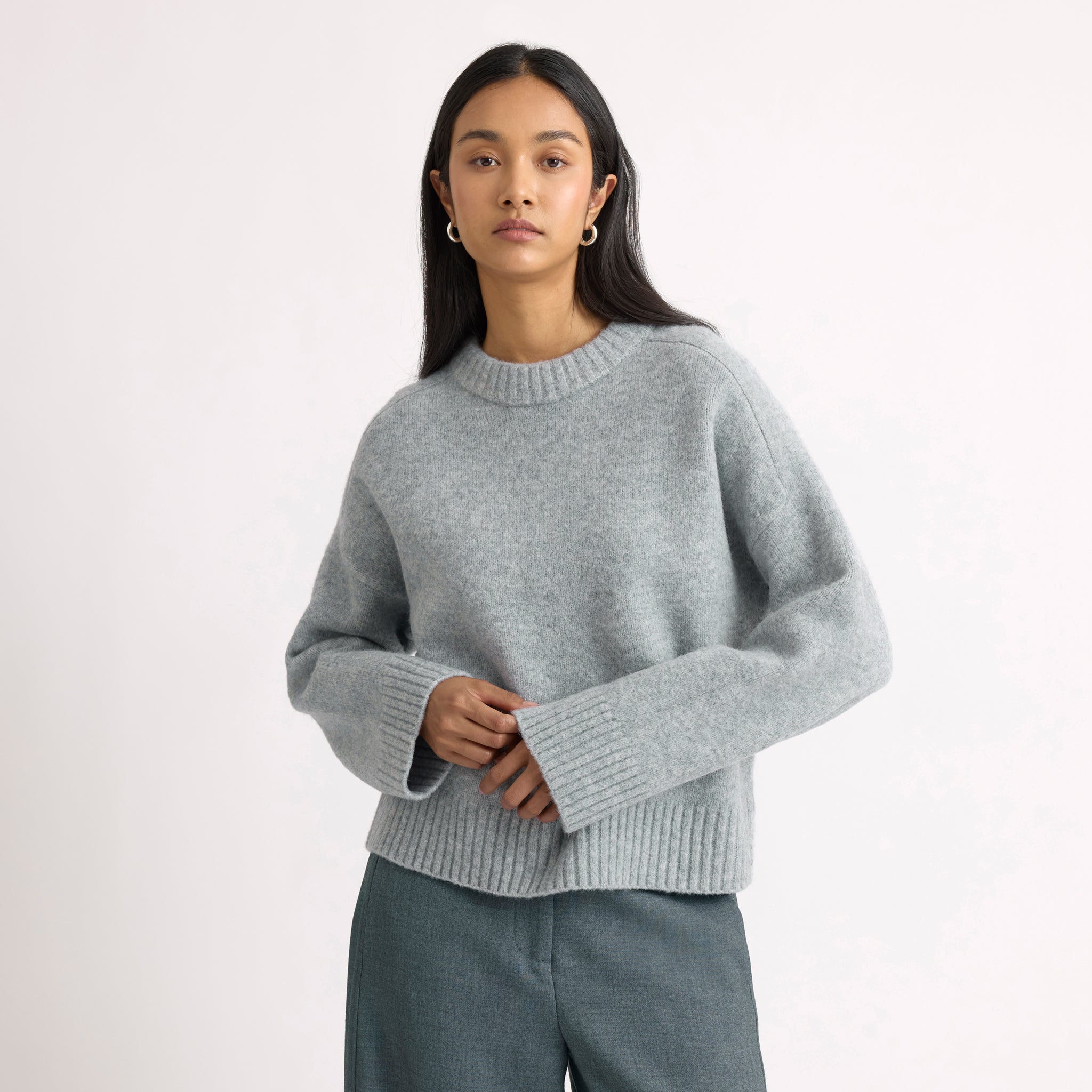 Grey Cosy Drop Shoulder Jumper