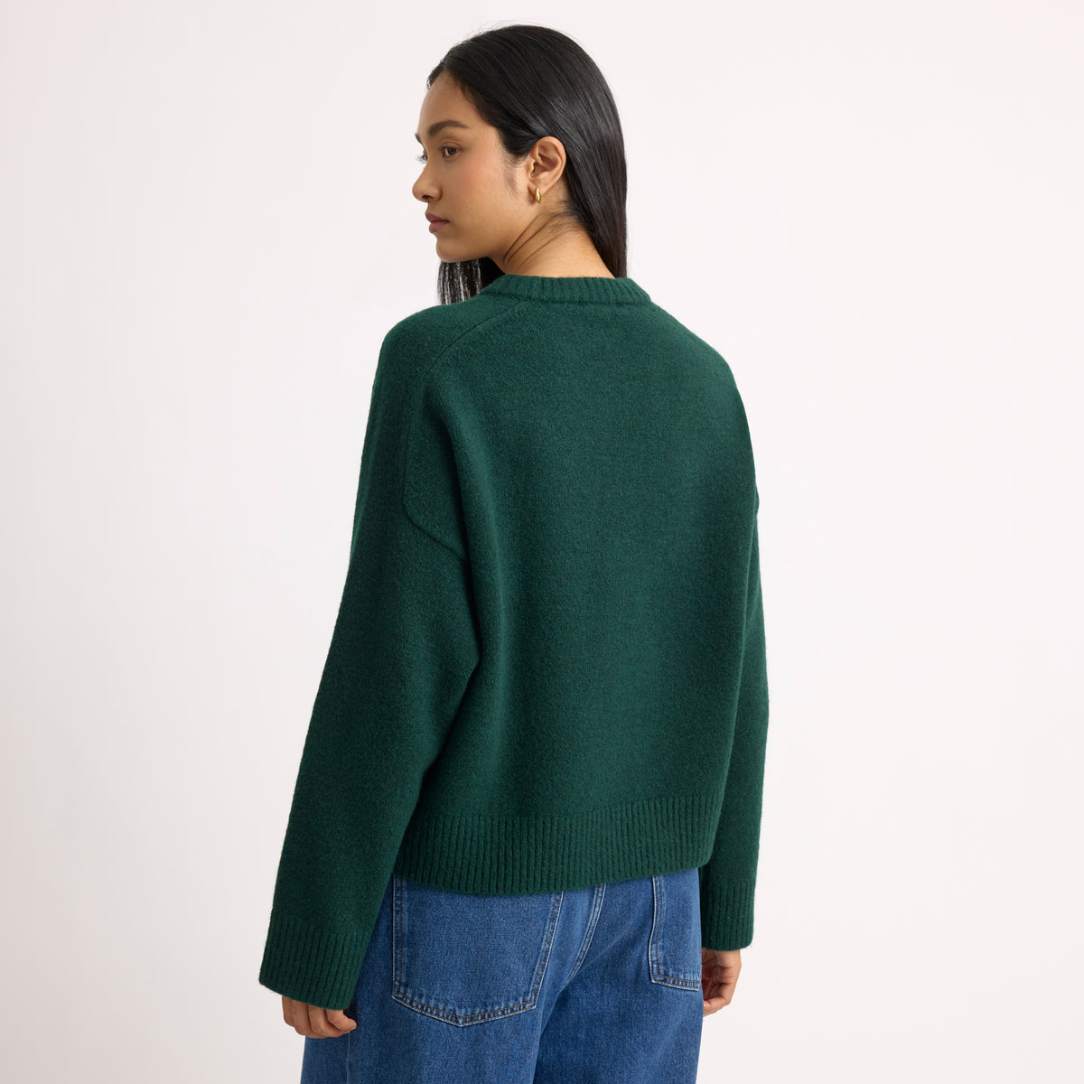 Green Cosy Drop Shoulder Jumper