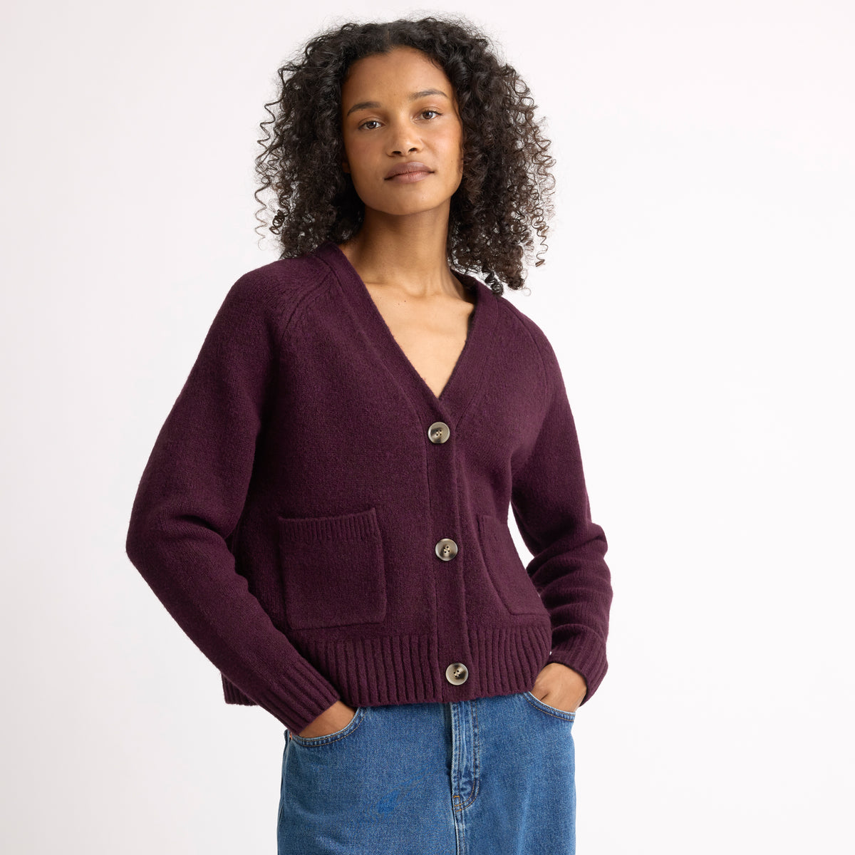 Burgundy Cosy Relaxed Cardigan