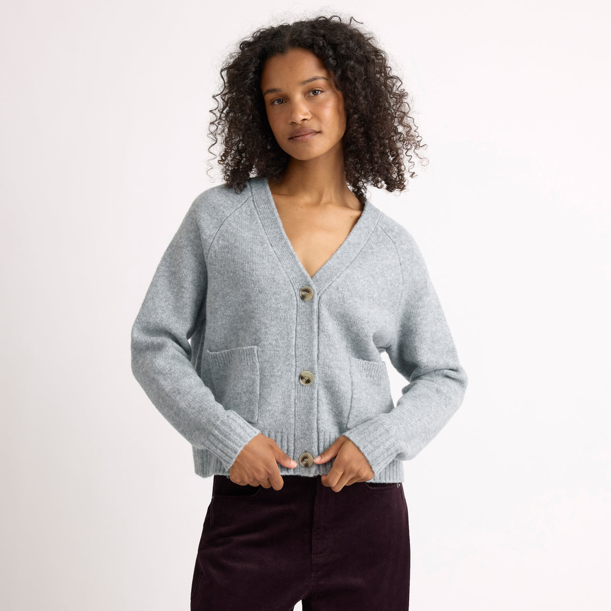 Grey Cosy Relaxed Cardigan