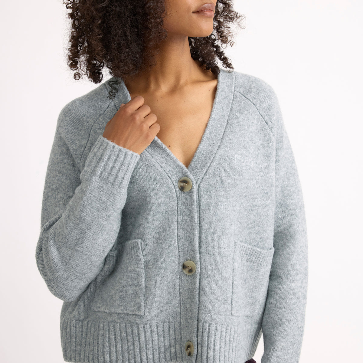 Grey Cosy Relaxed Cardigan