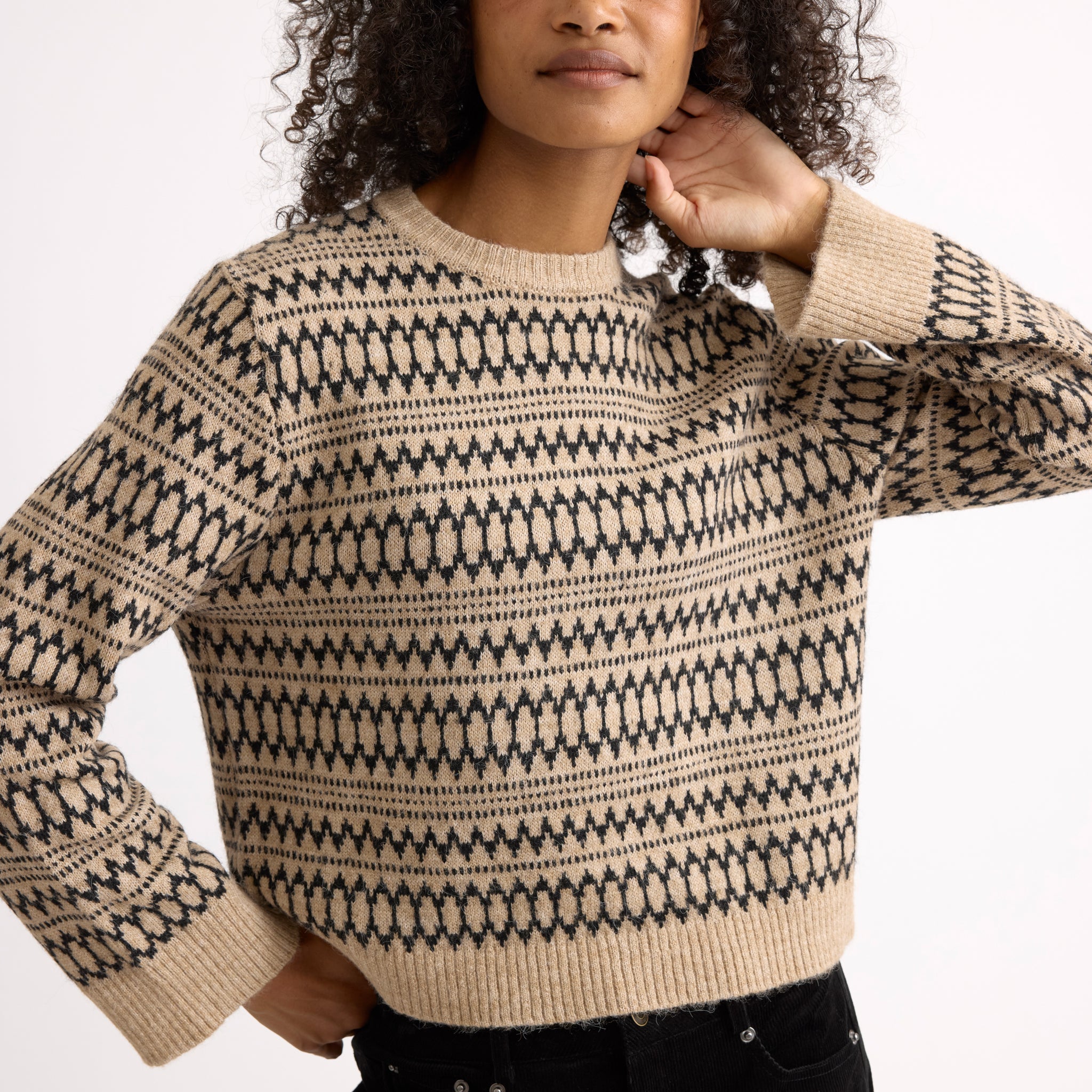 Cream Intarsia Jumper