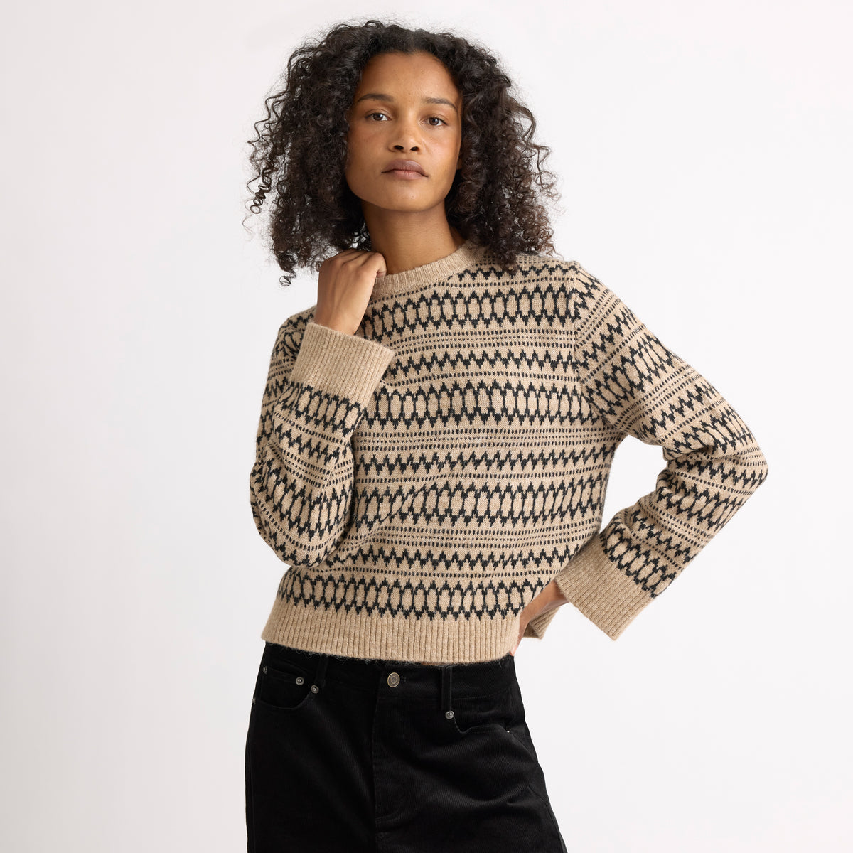 Cream Intarsia Jumper