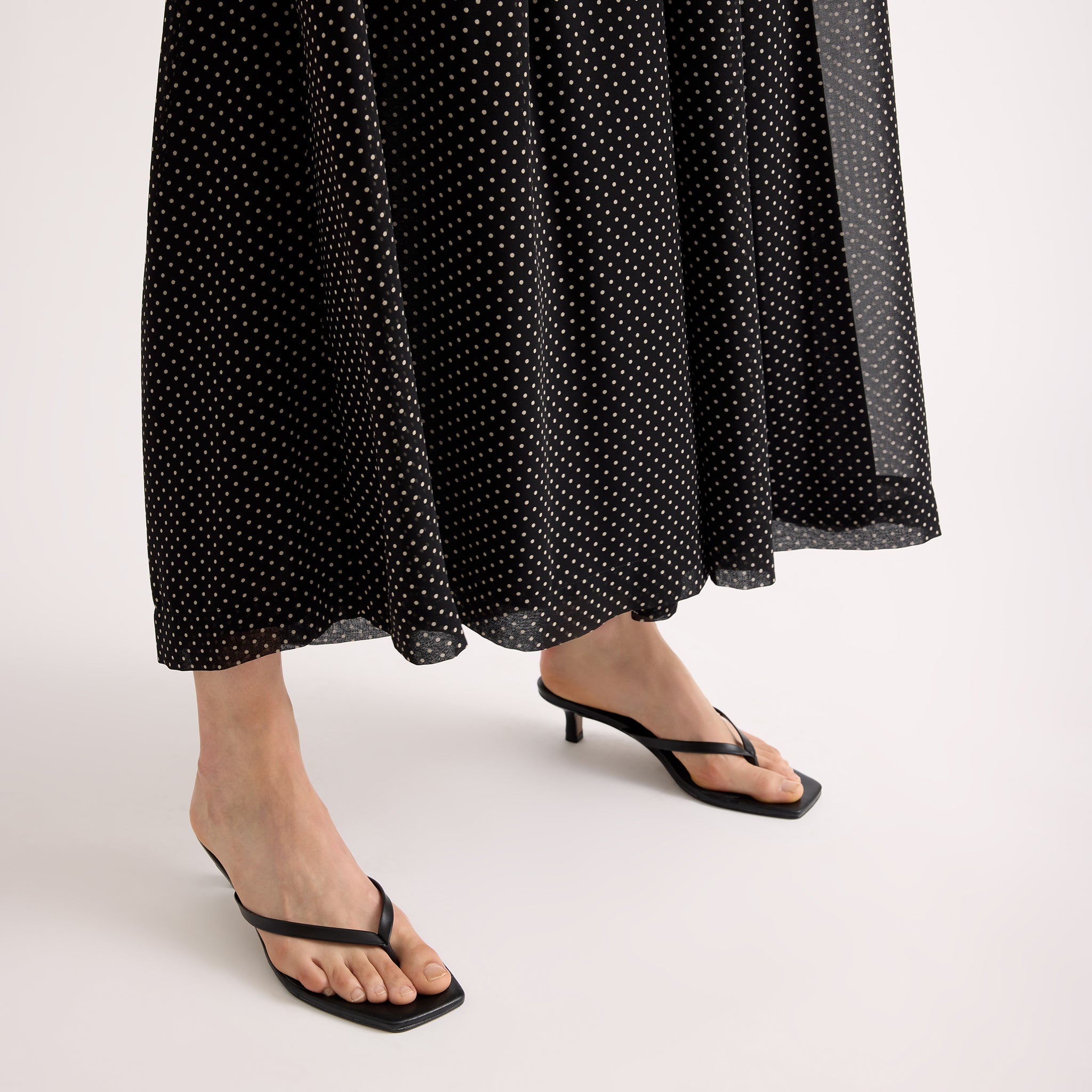 Black Spot Chiffon Culottes