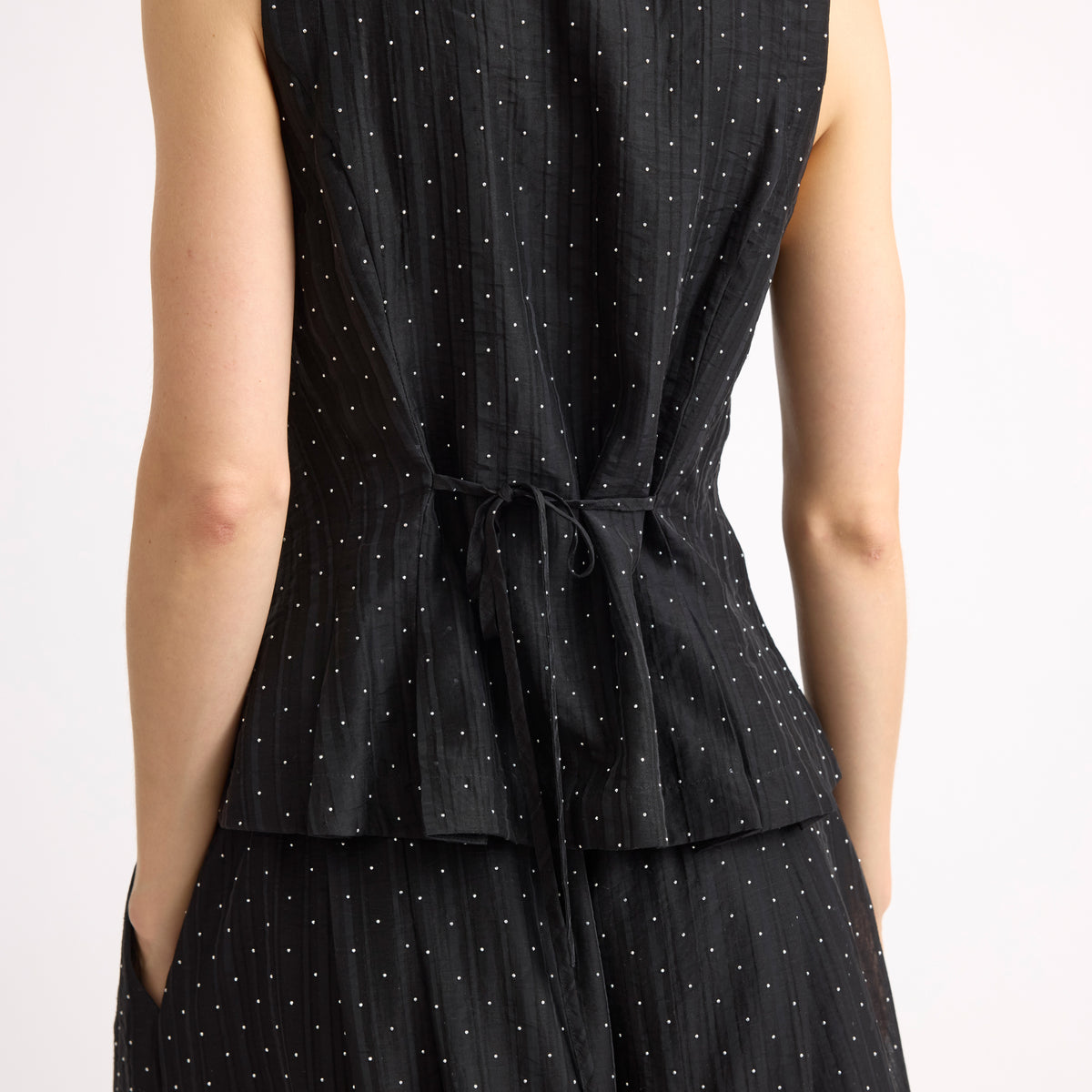 Black Rhinestone Waistcoat
