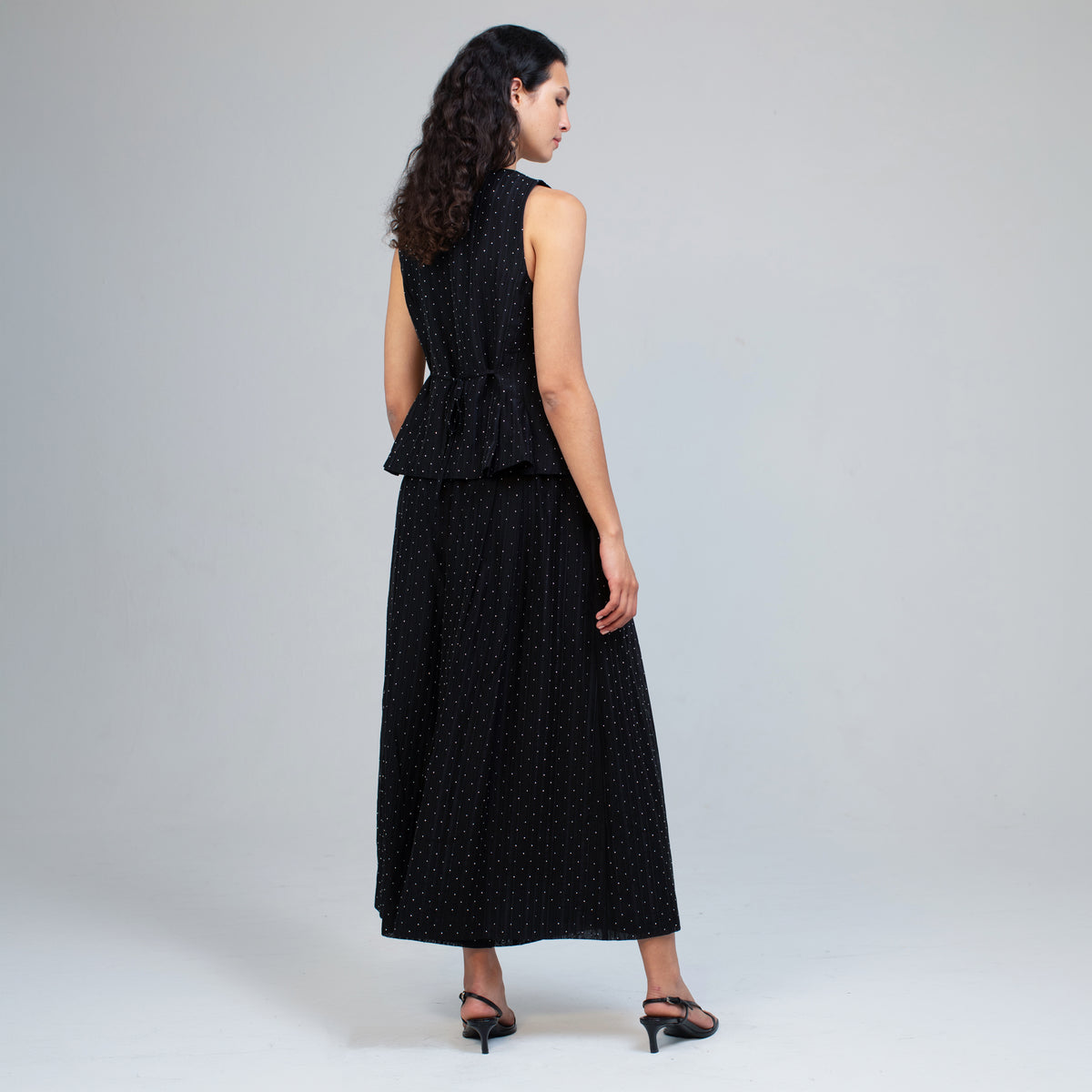 Black Rhinestone Culotte