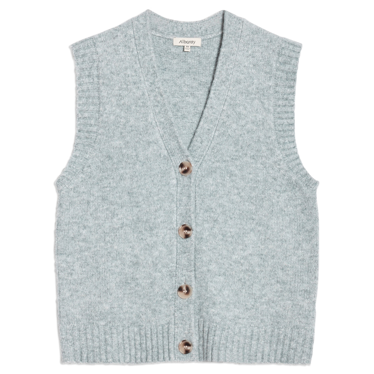 Grey Cosy Button Tank