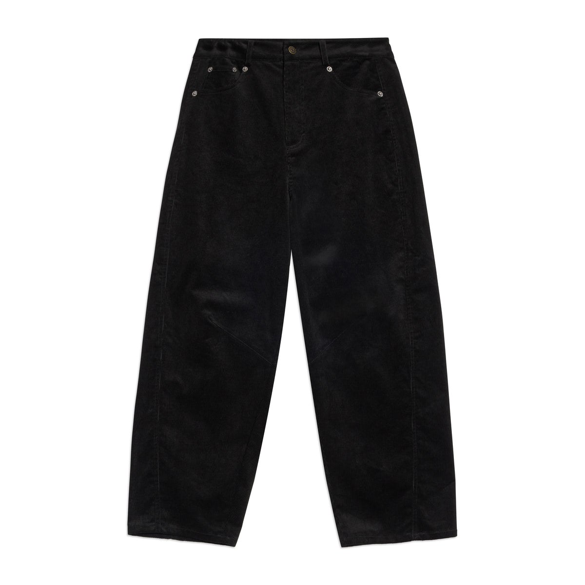 Black Cord Barrel Trouser