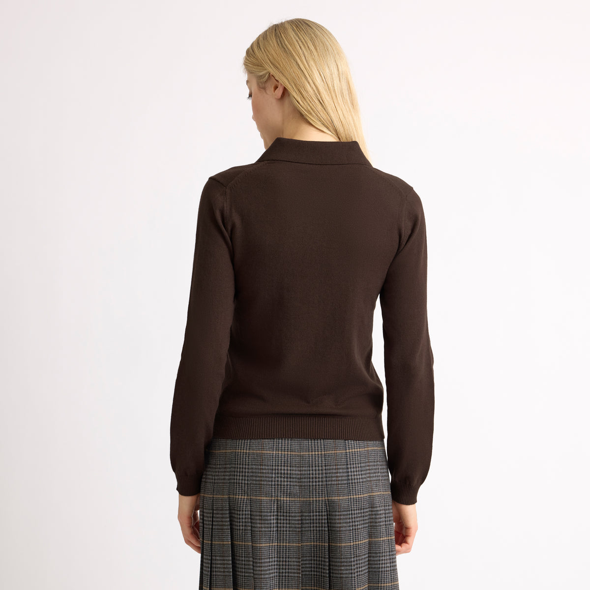 Chocolate Zip Collar Jumper