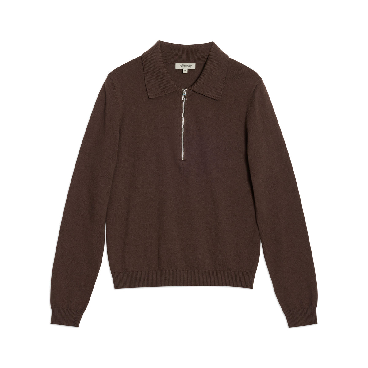 Chocolate Zip Collar Jumper