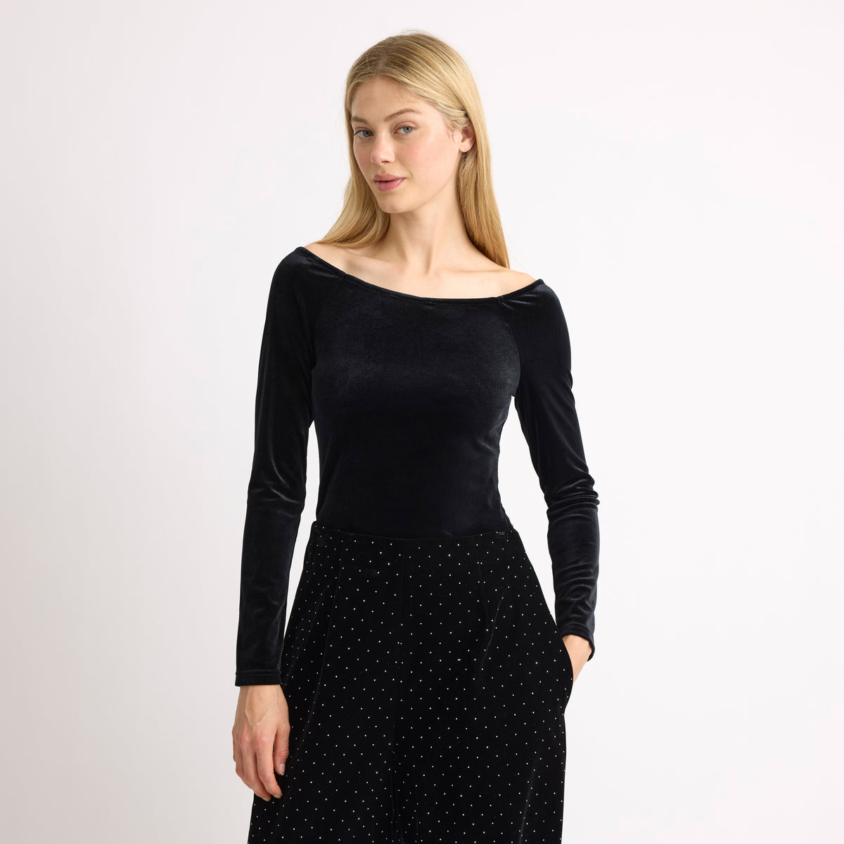 Velvet Bardot Top