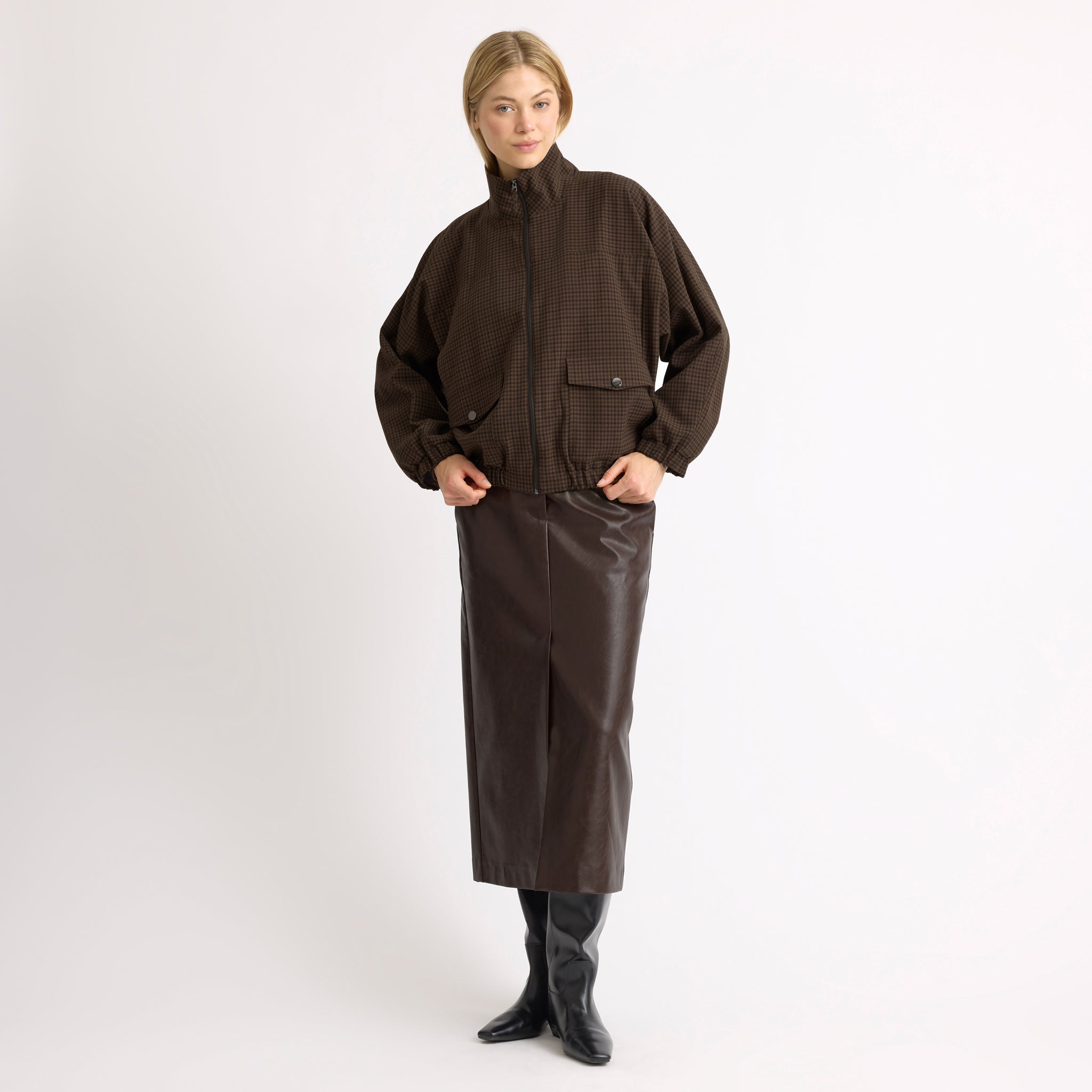 Chocolate Gingham Jacket